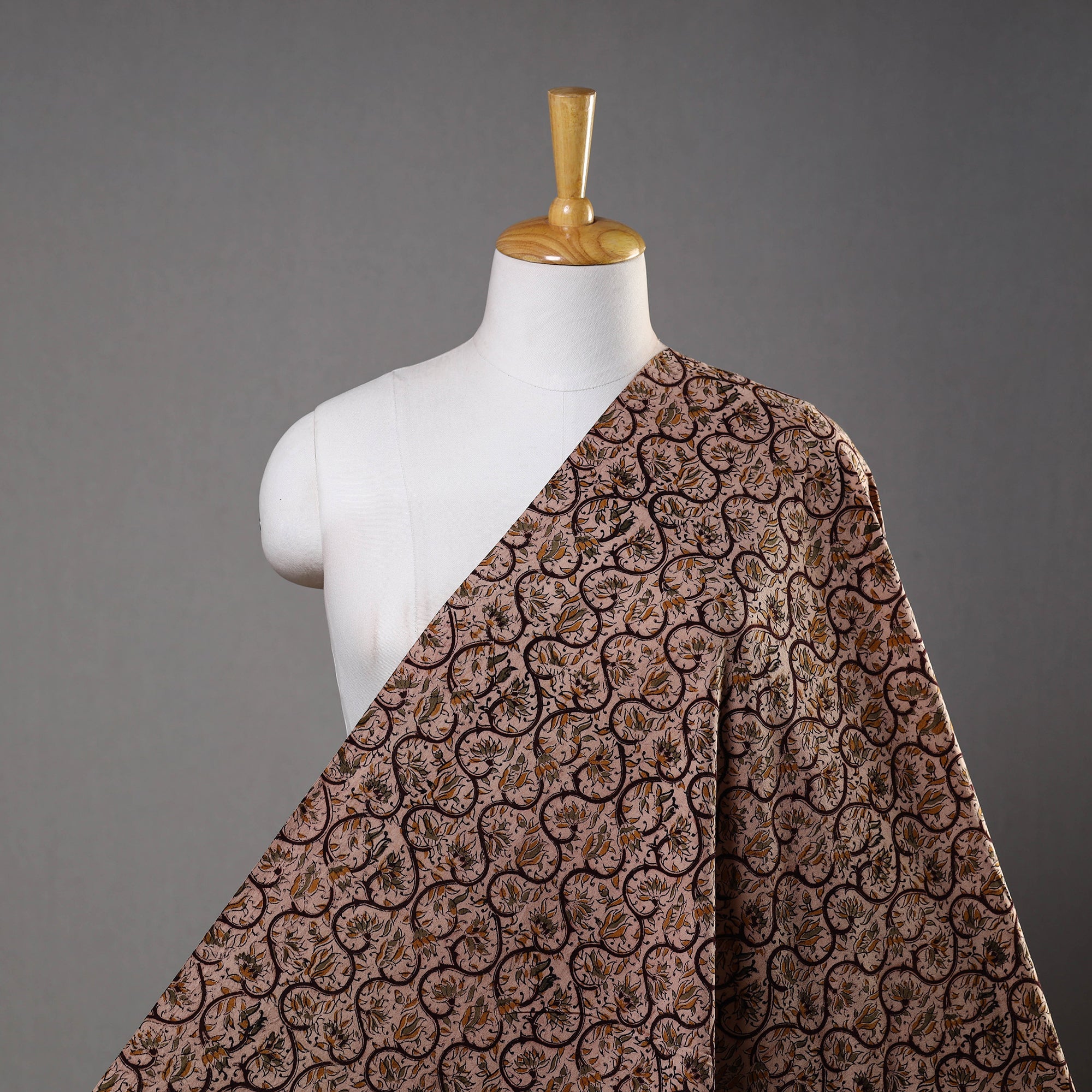 VENKATA BHANU KALAMKARI PEDANA Brown - Pedana Block Printed Cotton Kalamkari Fabric 23