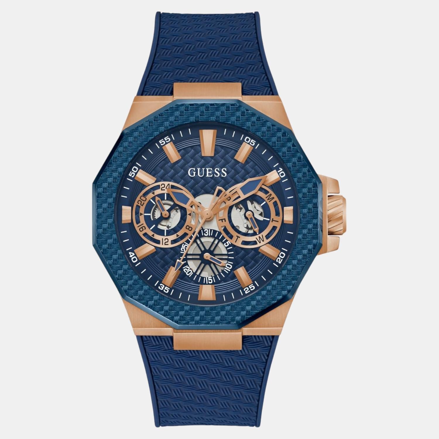 Guess Sport Men Quartz Blue Dial Multi-Function Silicone Watch GW0853G3 - view 2