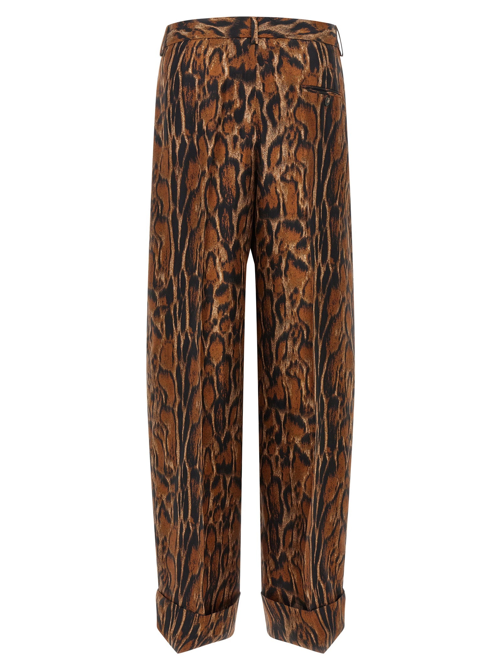 Alberto Biani Lynx Print Pants – 100% silk - view 2