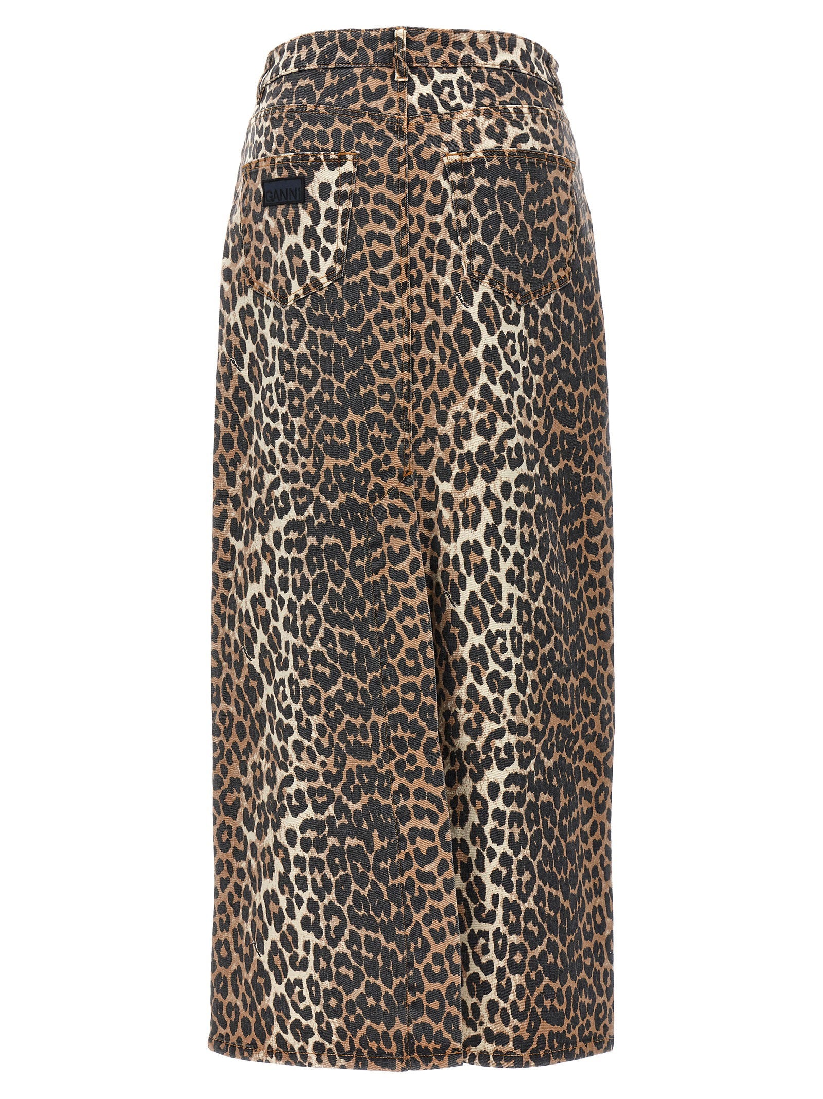 Ganni Animal Print Long Skirt - view 2