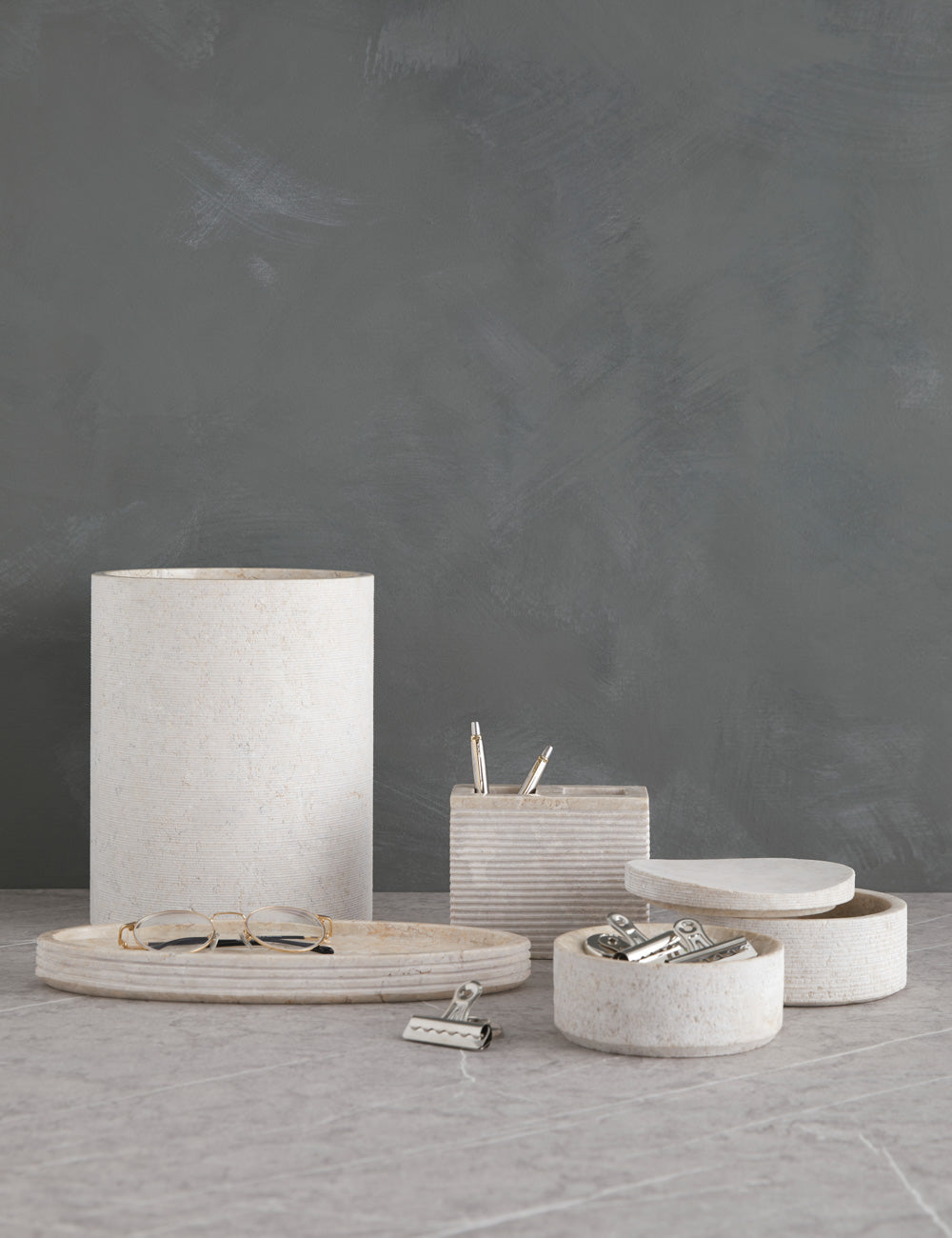 Lulu and Georgia Limestone Bath Accessories by Kassatex - view 12