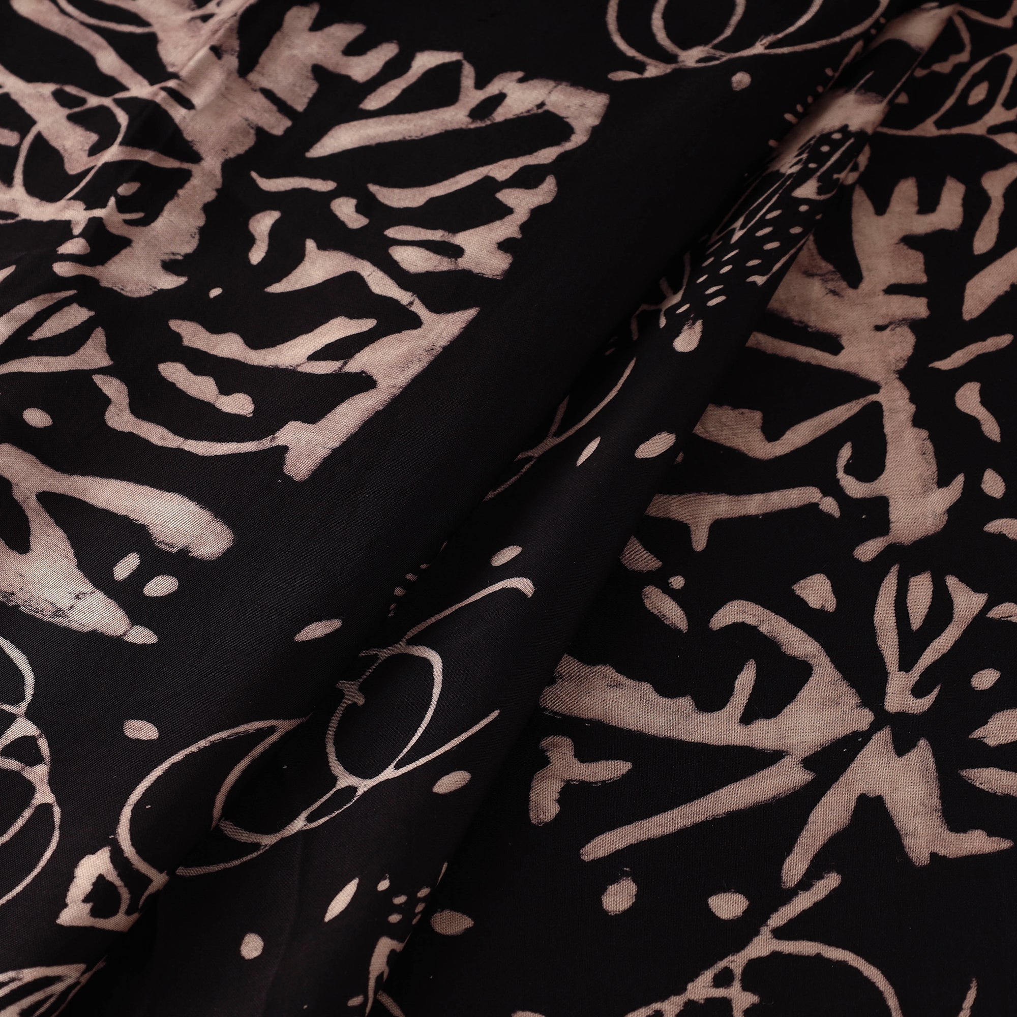 RIYAZ ABDULMAJID KHATRI - AJRAKH Black - Modal Silk Ajrakh Print Fabric 03 - view 2