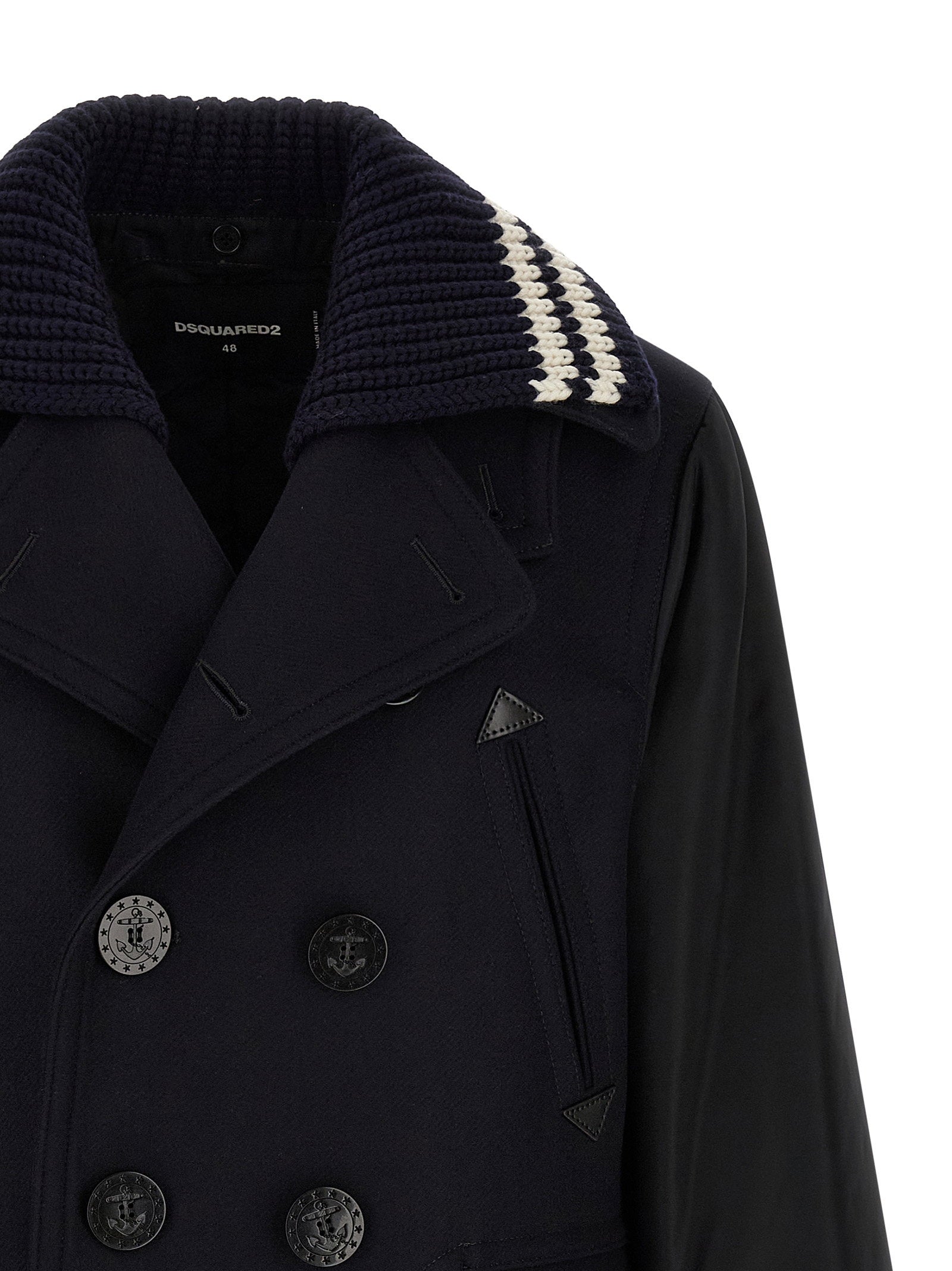 Dsquared2 Hybrid Peacoat Coat - view 4