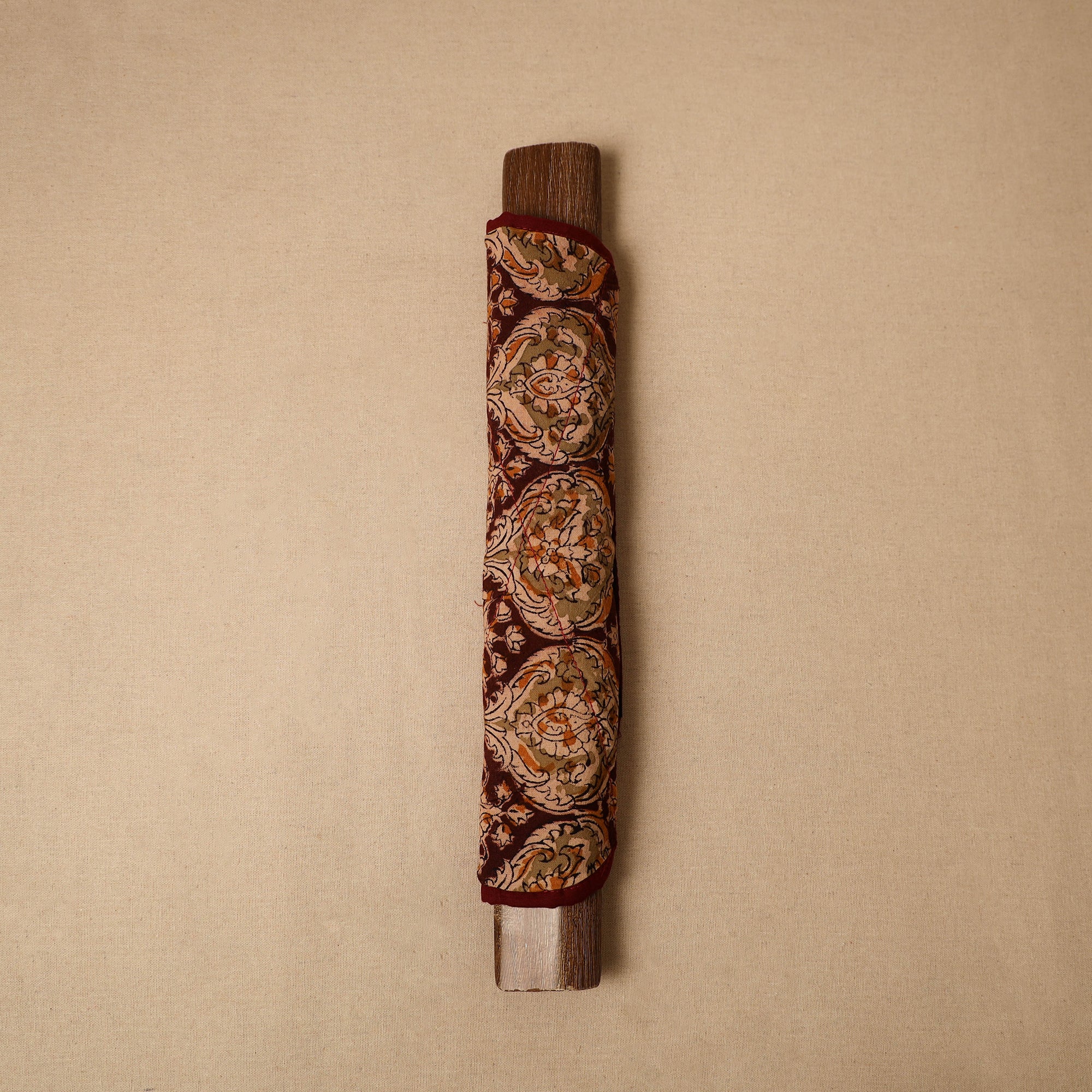 JALPARI Brown - Kalamkari Block Printed Fridge Cover with Handle Cover 14 - view 3
