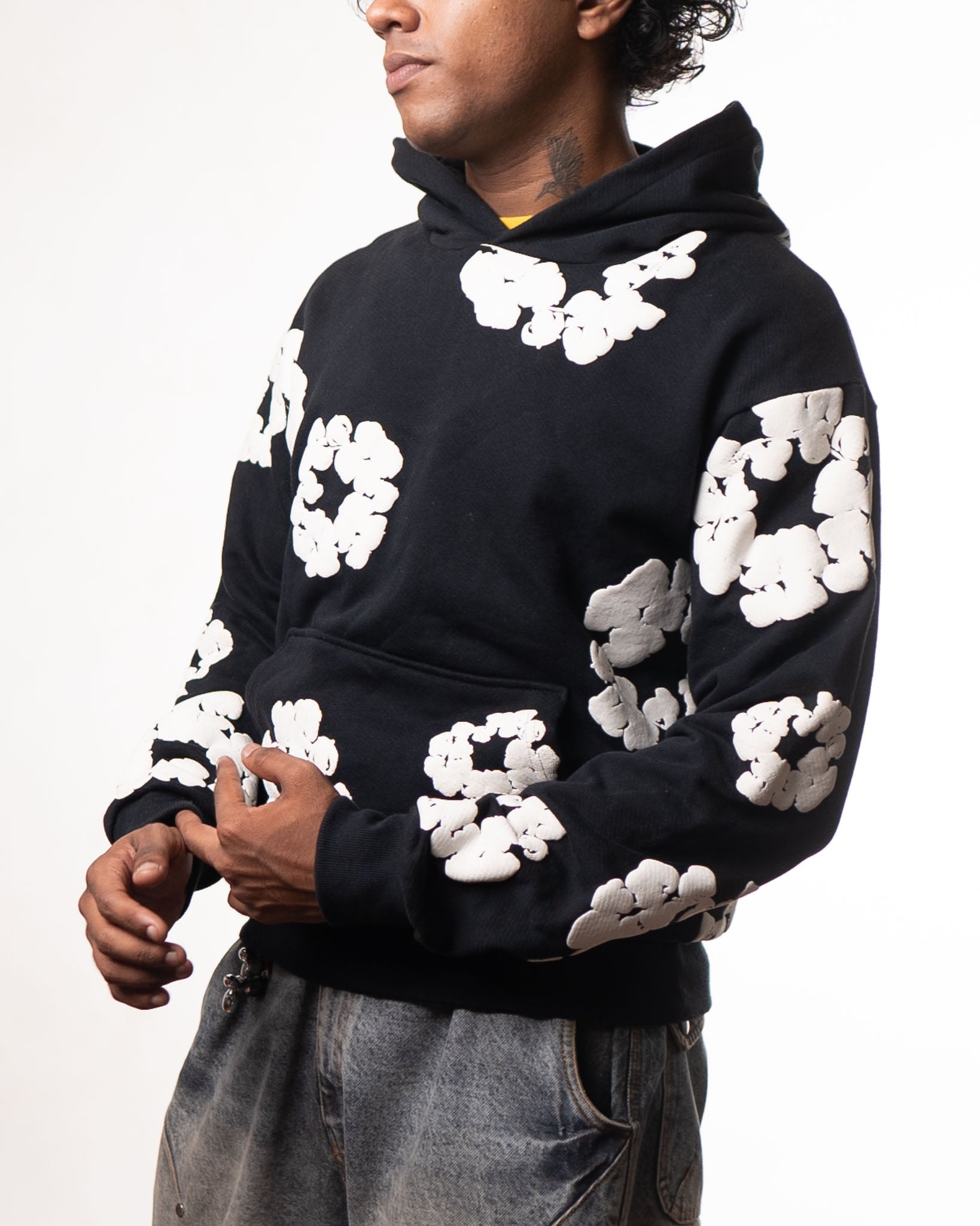 Denim Tears Black&White Floral Hoodie - view 2