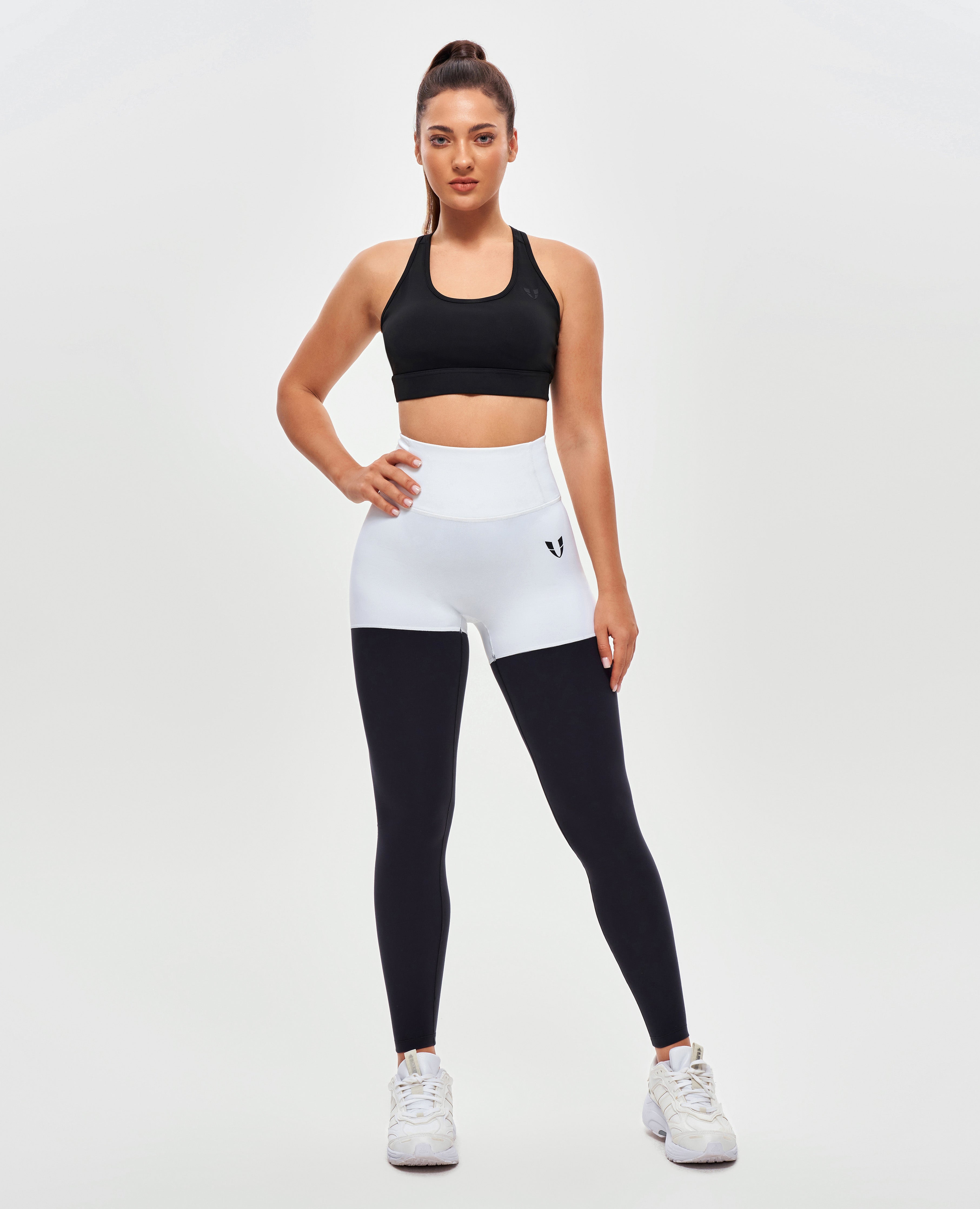 FIRM ABS Cargo Athletic Leggings - Black and White - view 5