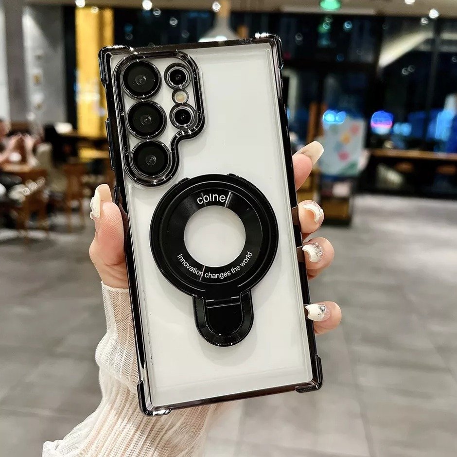 Million Cases Air Armor Electroplated Magnetic Holder Case - Samsung