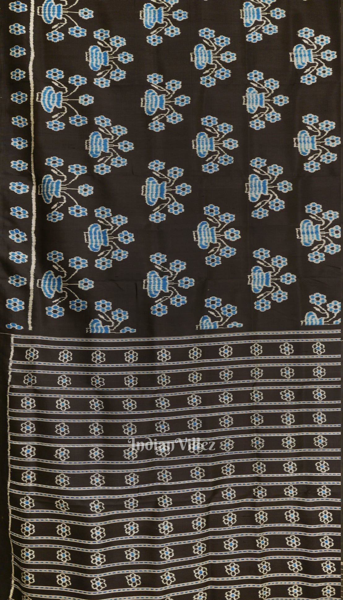 IndianVillèz Black Vase Designer Contemporary Silk Saree - view 3