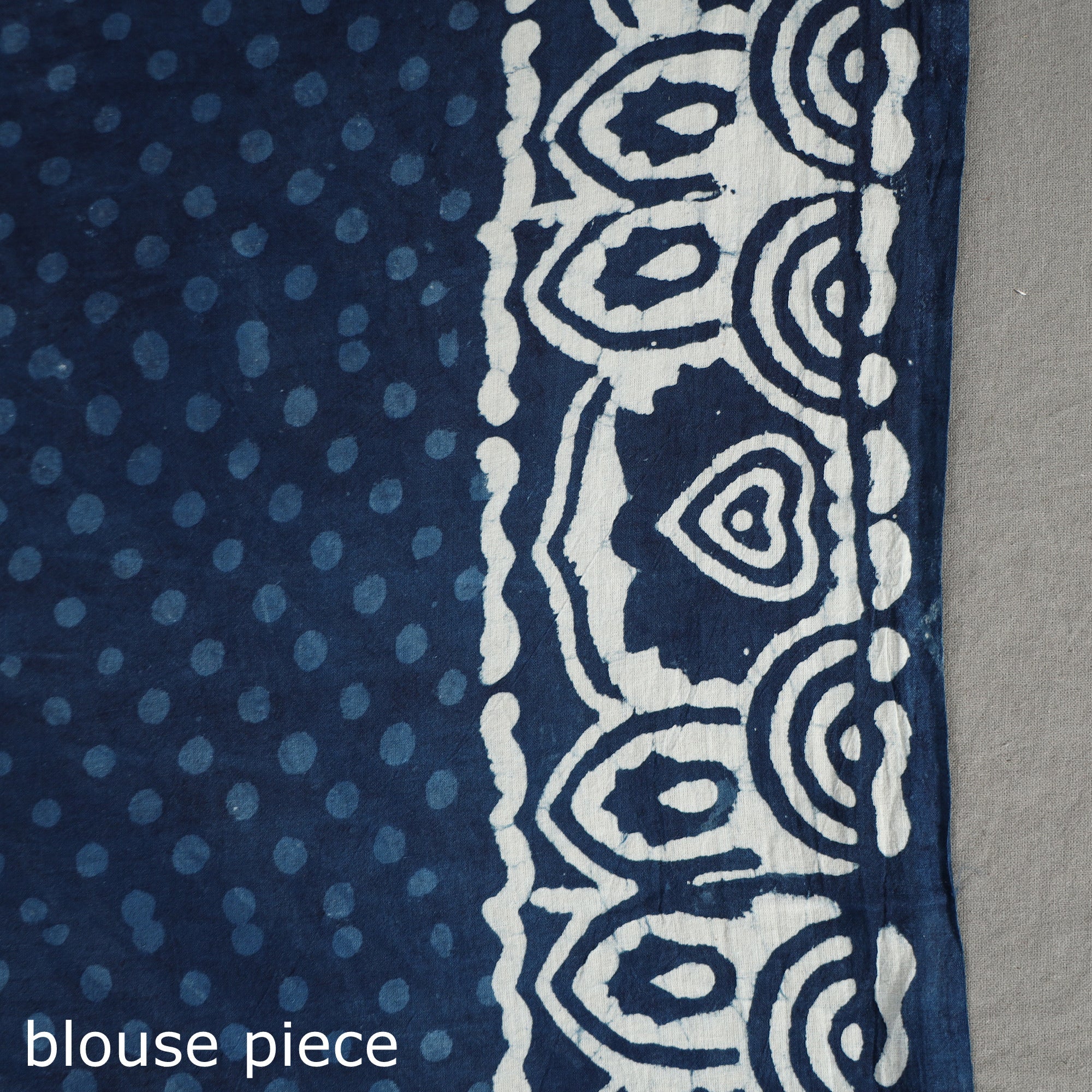 HAVELI CHRONICLES Blue - Bagru Hand Block Printed Mul Cotton Natural Dyed Saree 14 - view 7