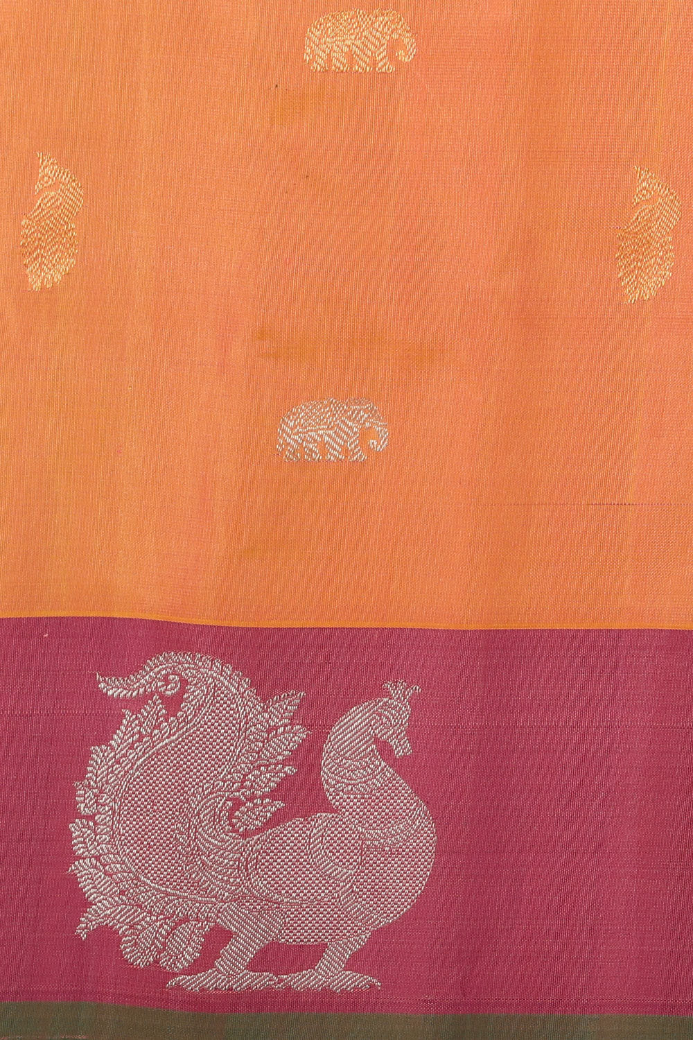 Kalanjali Gadwal Mustard Saree – Women's - view 2
