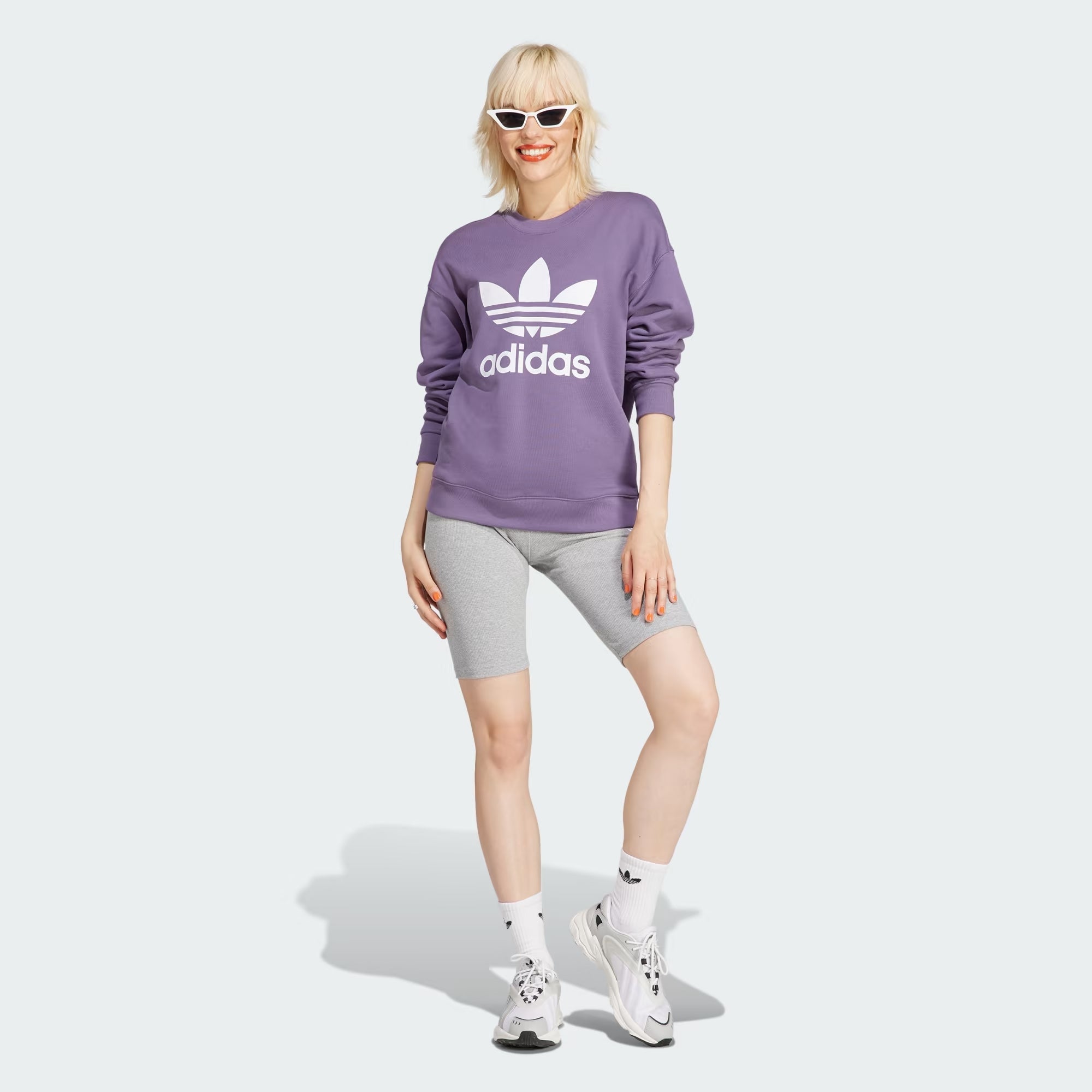 Adidas Originals | TREFOIL CREW SWEATSHIRT { SHADOW VIOLET - view 6