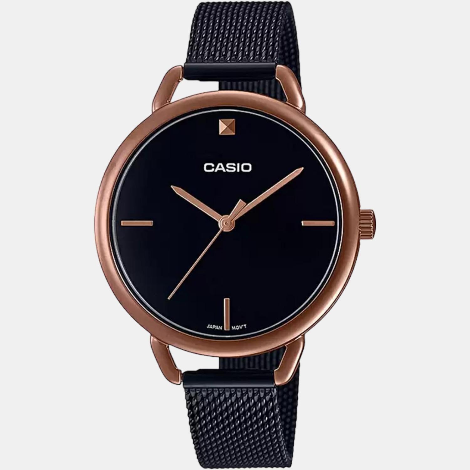 Casio Enticer Women Quartz Black Dial Analog Stainless Steel Watch A1811 - view 2