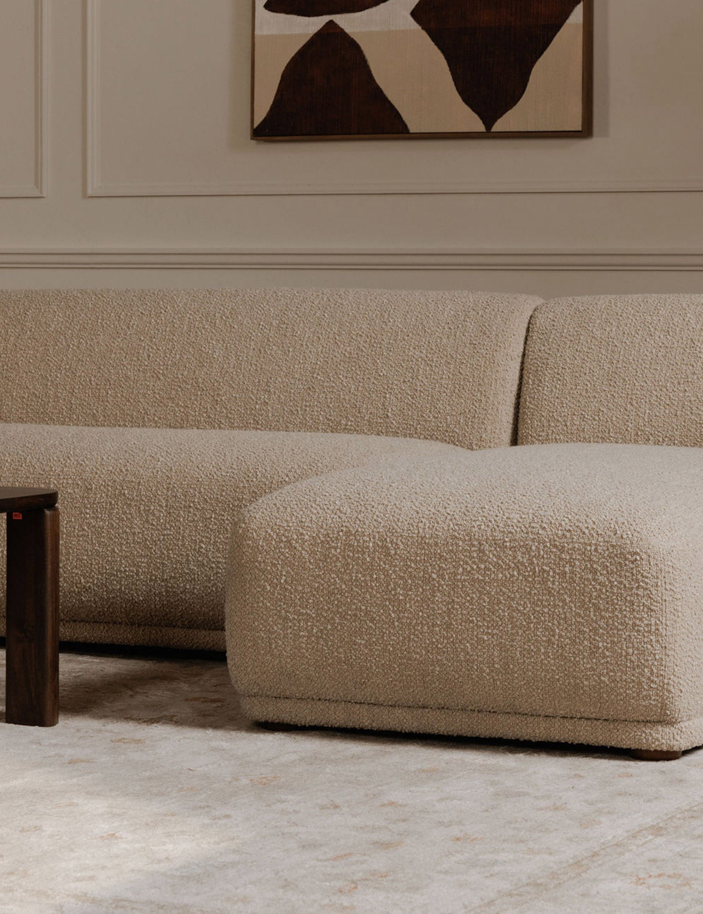 Lulu and Georgia Orza Sectional Sofa – Taupe Boucle - view 8