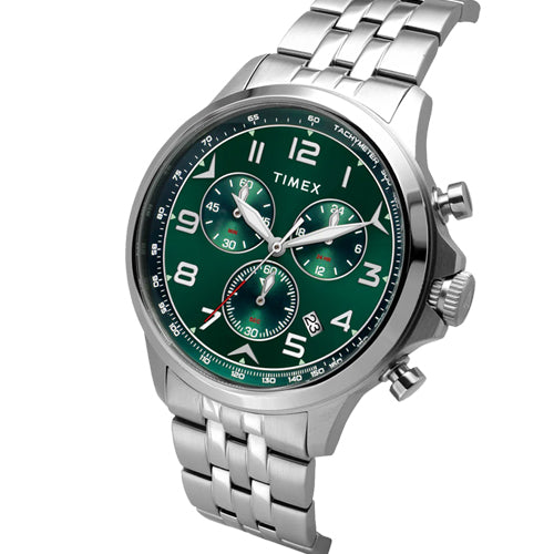 Timex E Class Men Green Round Dial Analog Chronograph Watch 47.7mm TWEG25100 - view 2