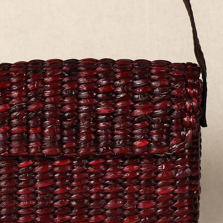 ITOKRI CRAFTS INITIATIVE Brown - Handmade Organic Water Hyacinth Sling Bag from Assam - view 3