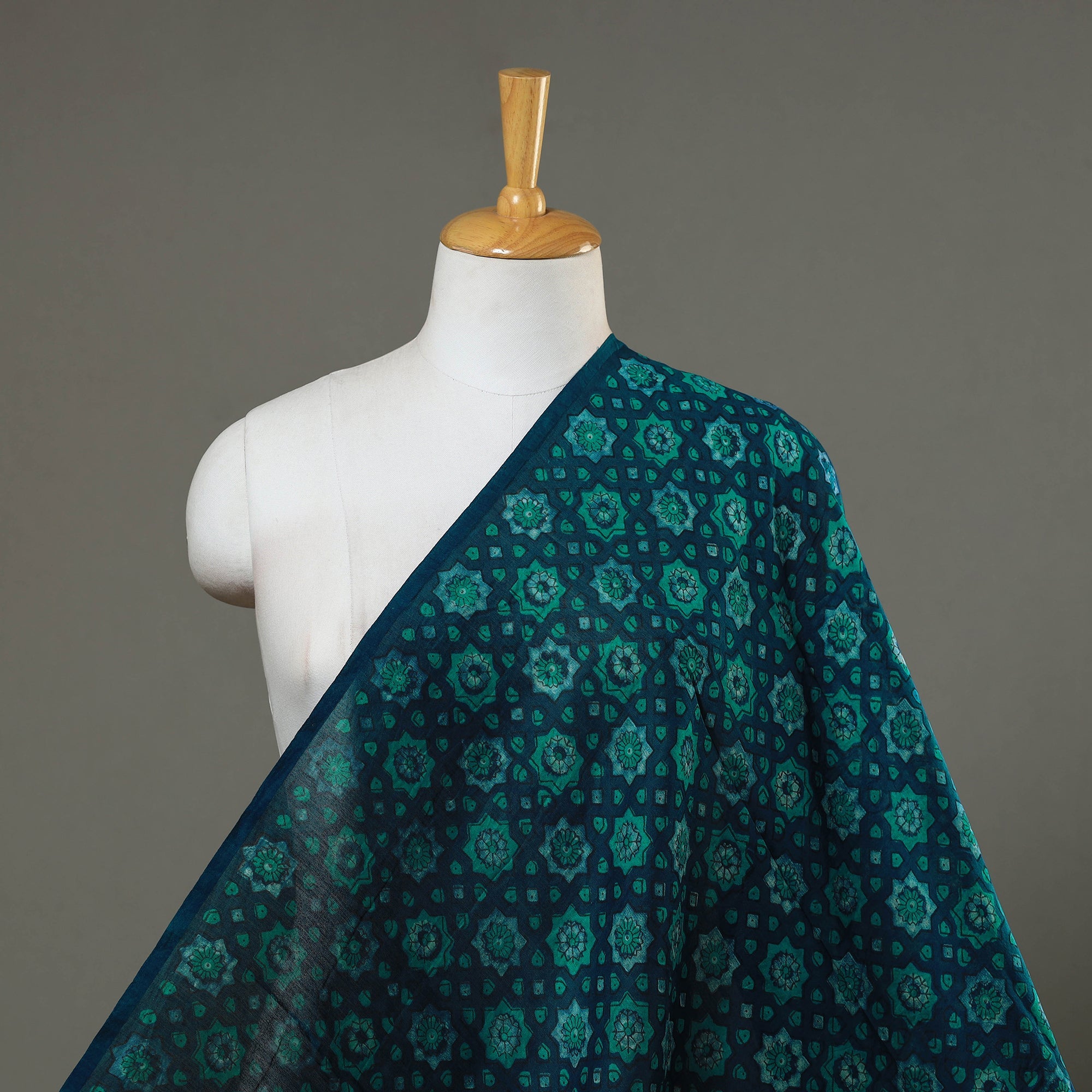 HAVELI CHRONICLES Natural Dyed Chanderi Silk Akola Print Fabric 14