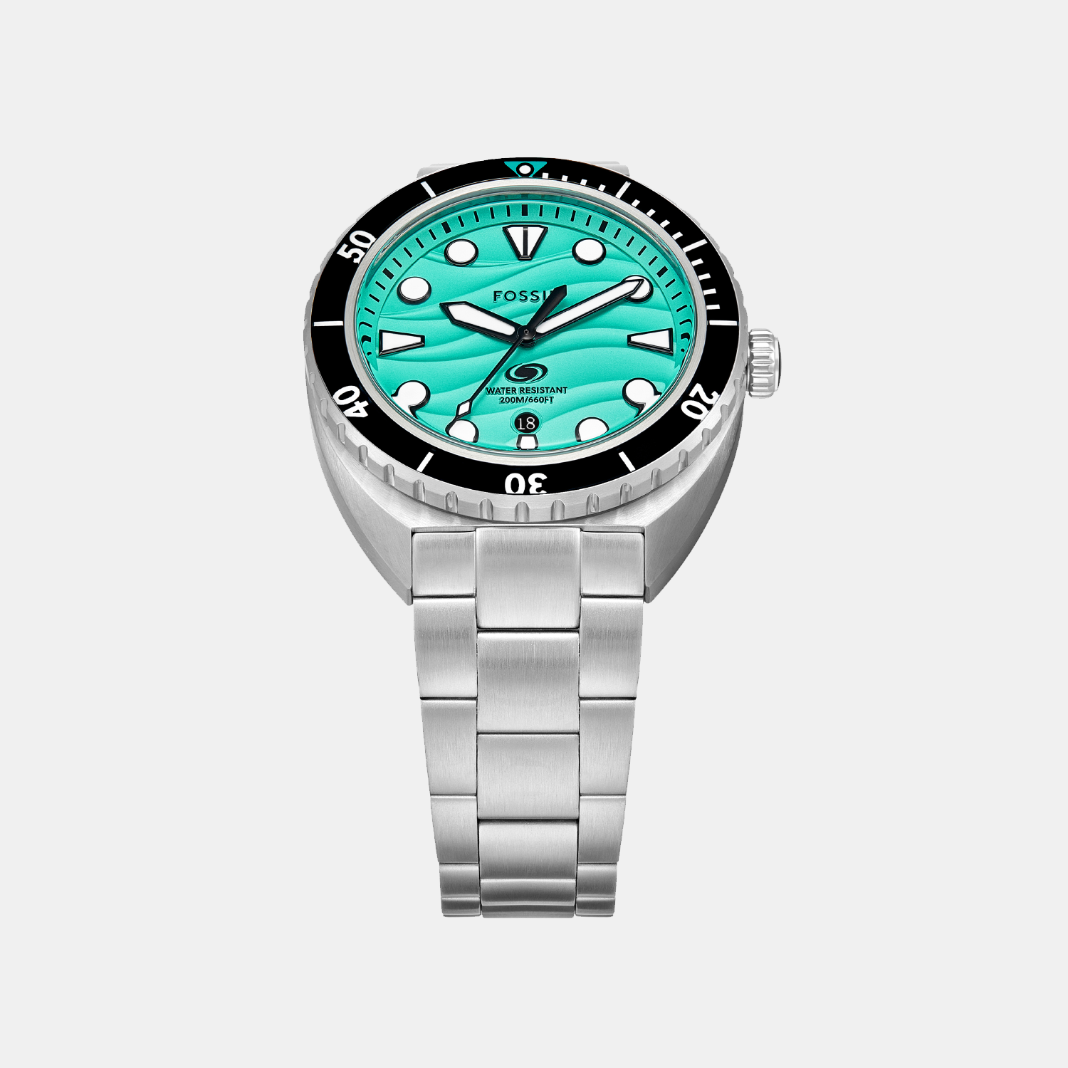 Fossil Breaker Men Green Dial Analog Stainless Steel Watch FS6066 - view 2