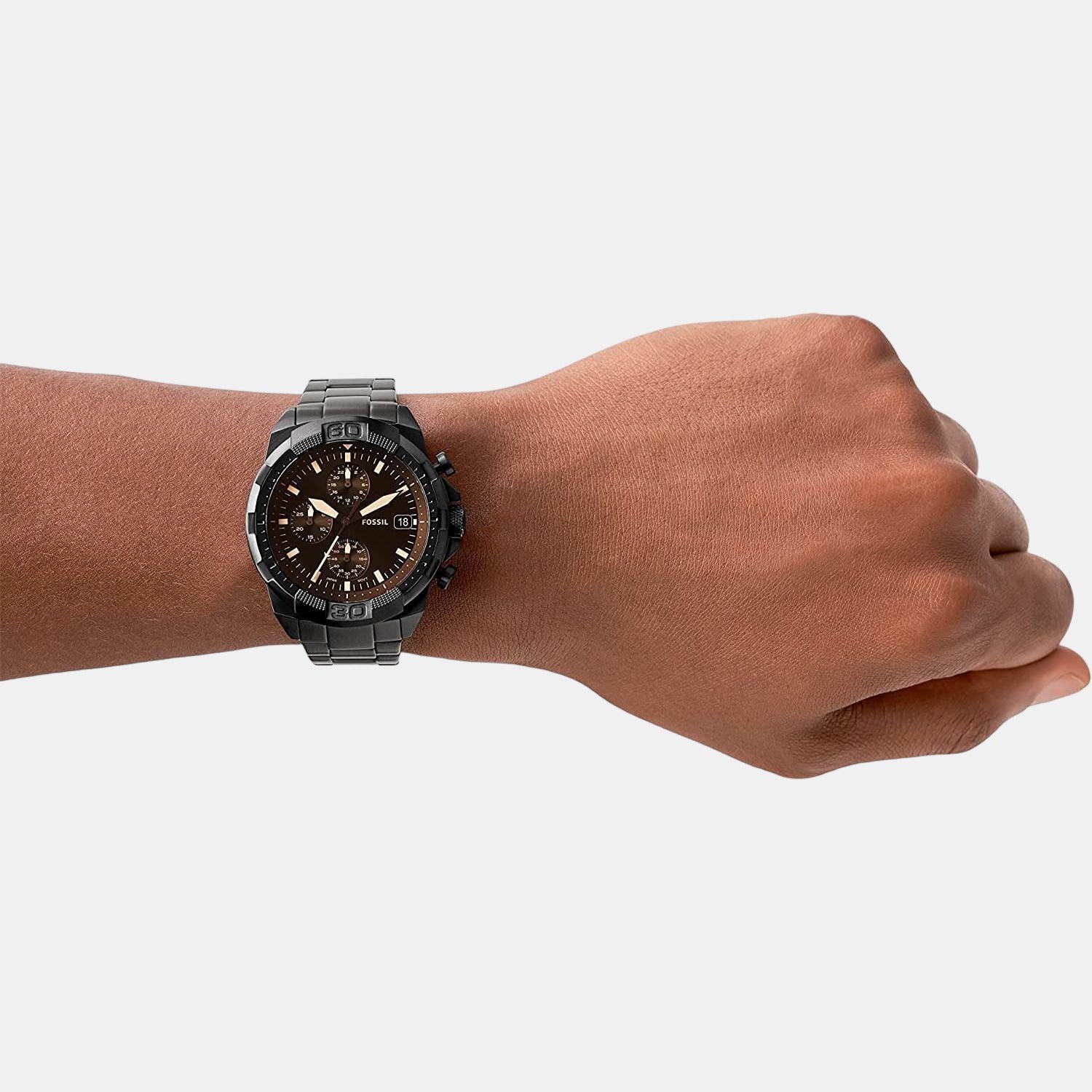 Fossil Bronson Men Quartz Black Dial Chronograph Stainless Steel Watch FS5851 - view 4