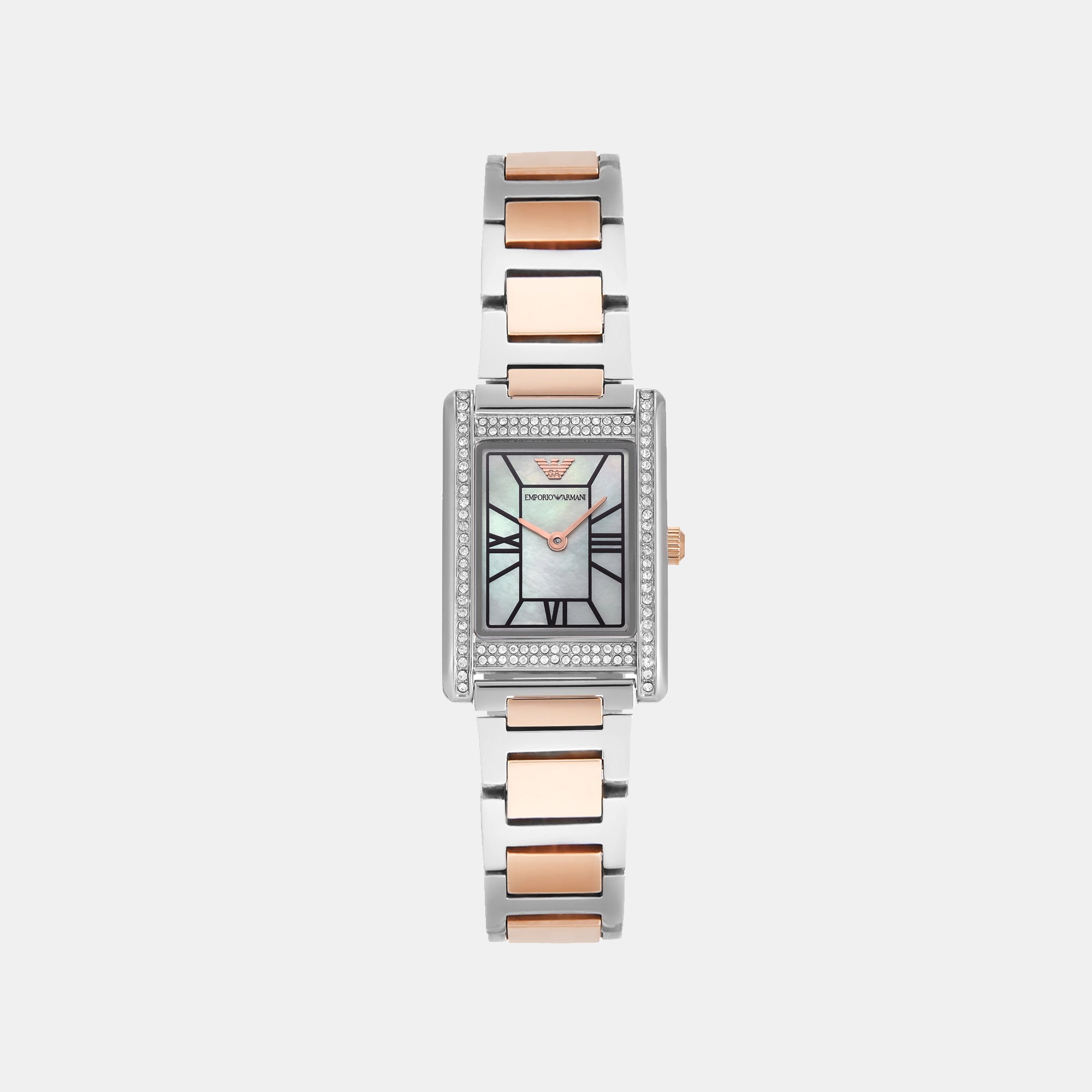 Emporio Armani Genni Women Quartz Mother Of Pearl Dial Analog Stainless Steel Watch AR11626