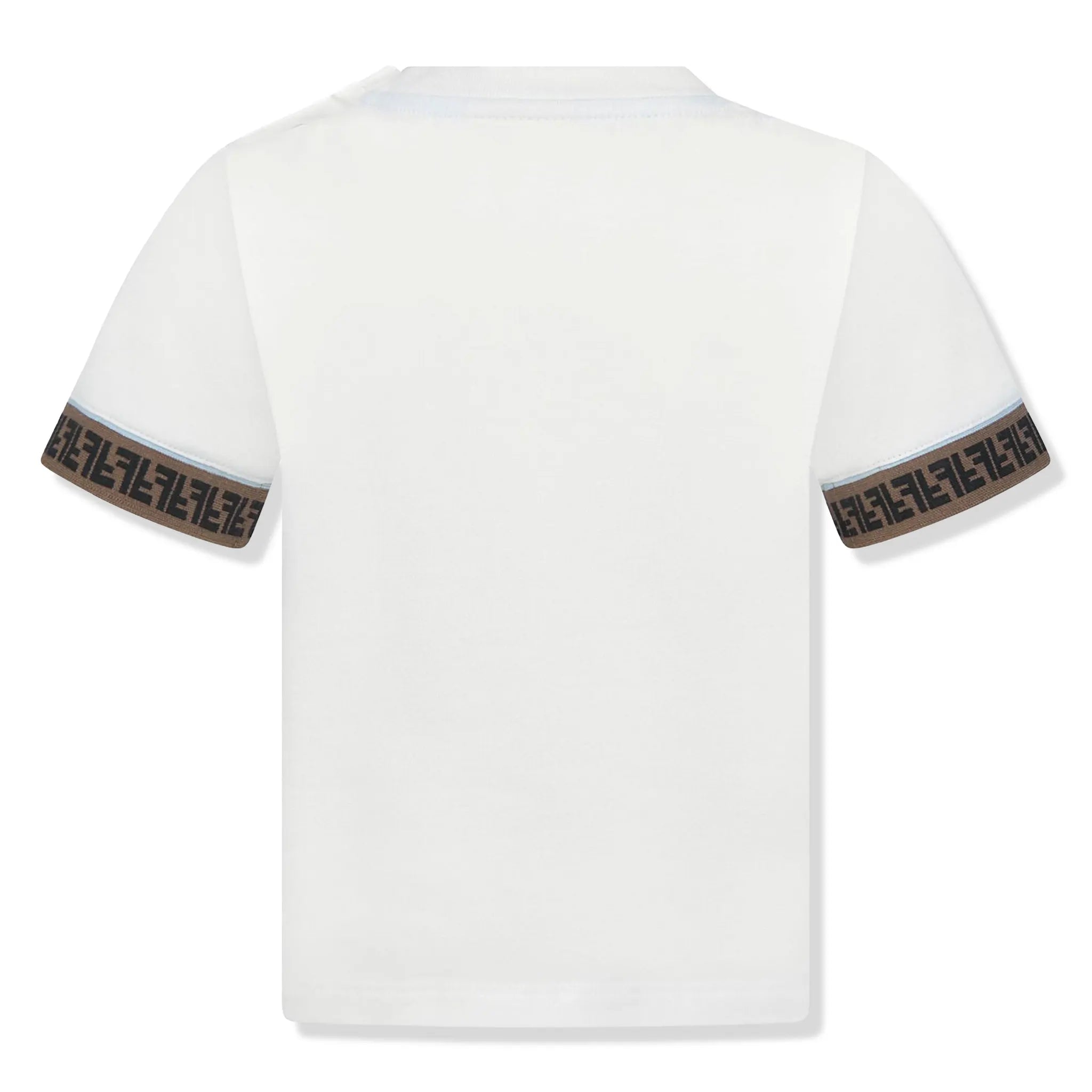 Fendi FF Logo Baby Boys Trim White T Shirt - view 2