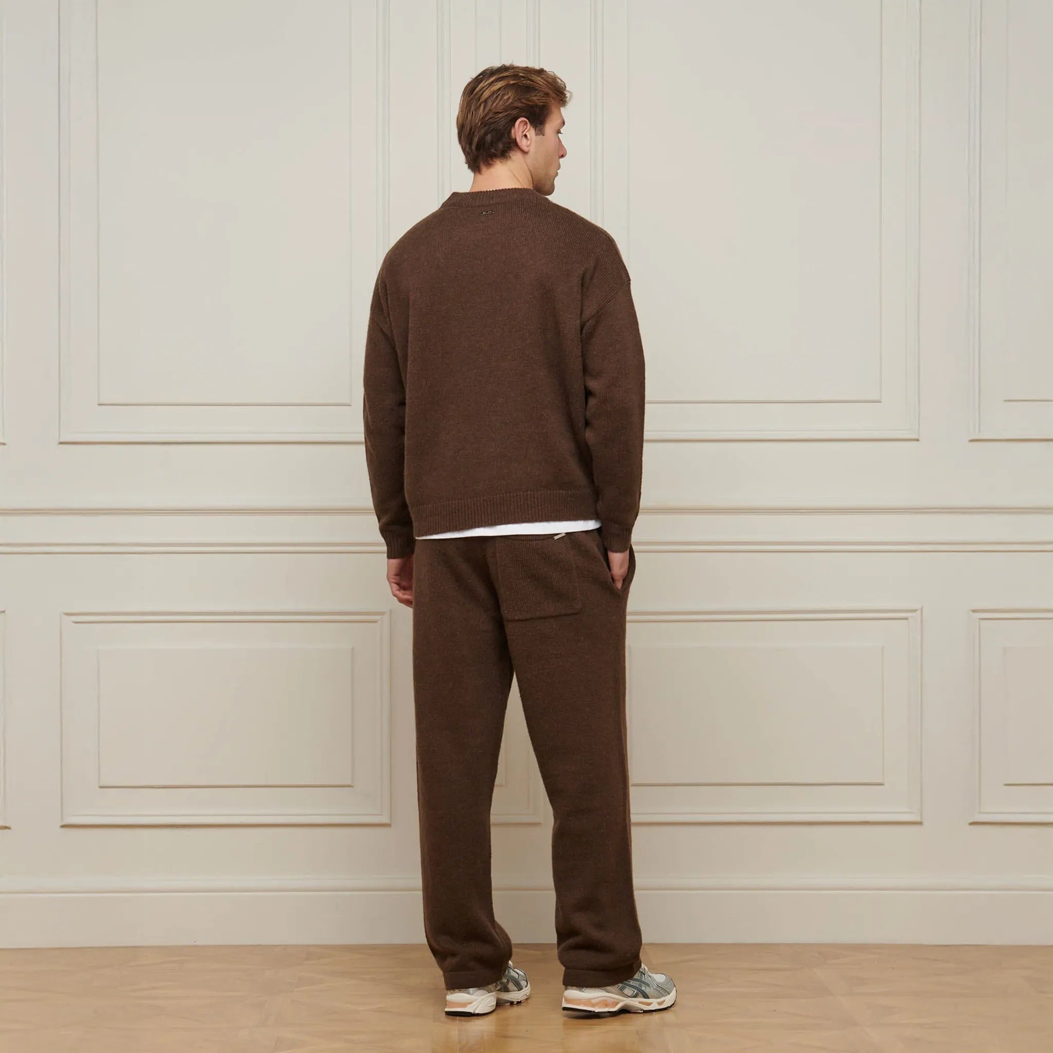 Belier Mohair Knit Brown Sweatpants - view 4