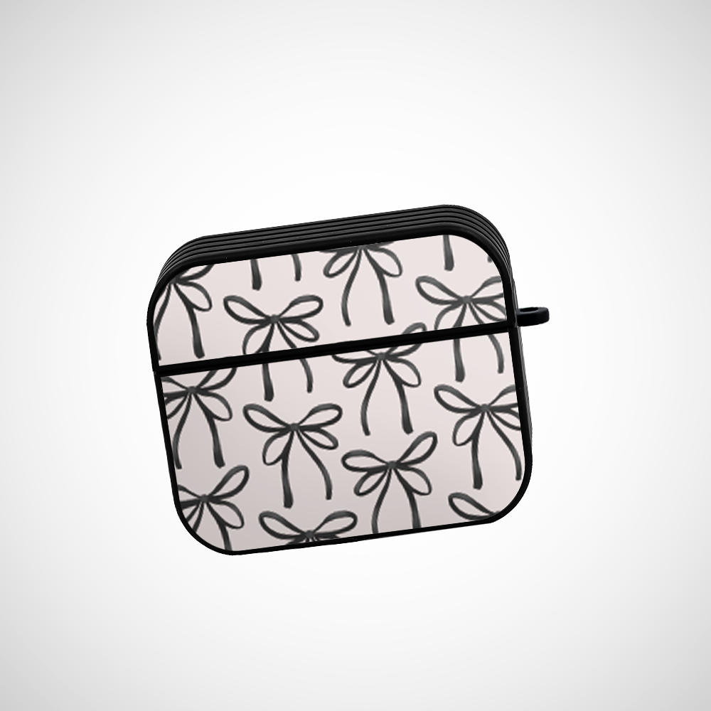 Cover It Up Black and White Bow Glass Airpods 3rd Gen Case Covers