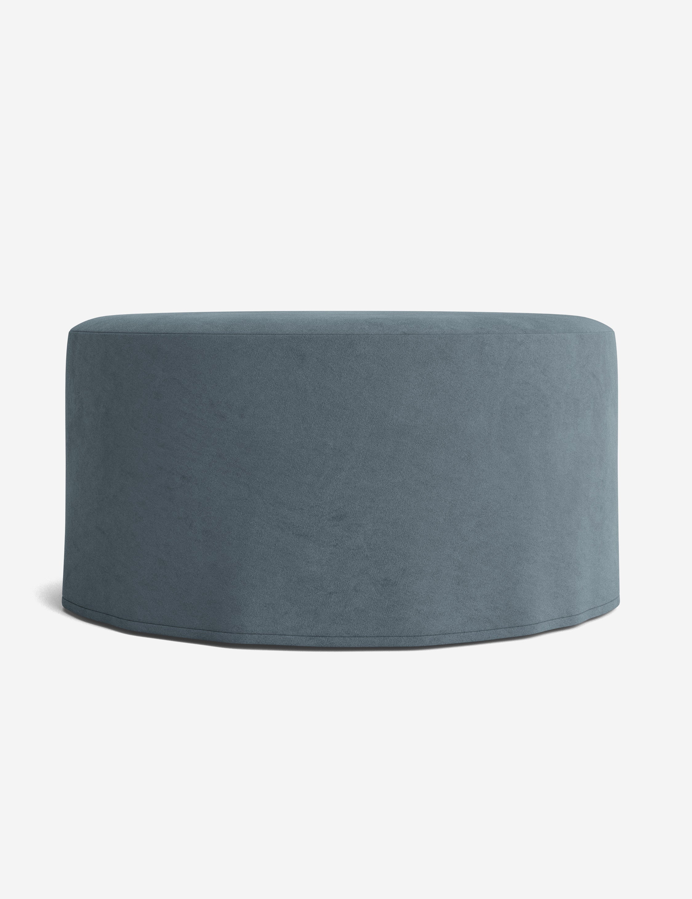 Lulu and Georgia Portola Slipcover Round Ottoman - view 18