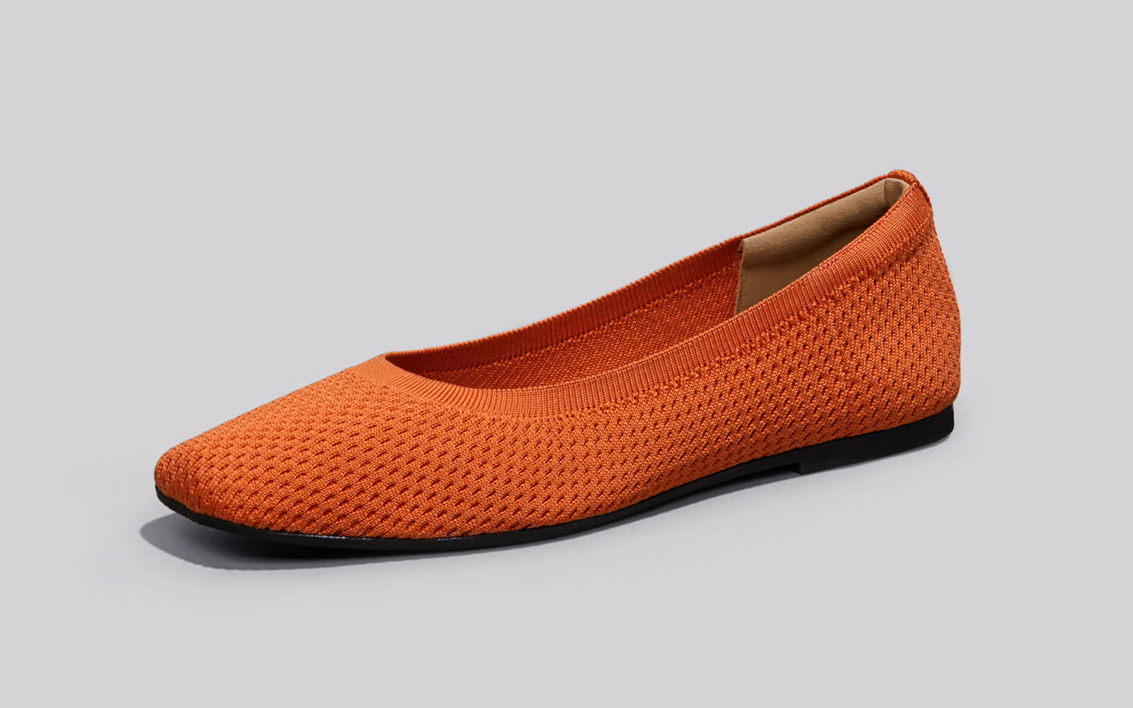 Neeman's Plush Square Flats : Apricot