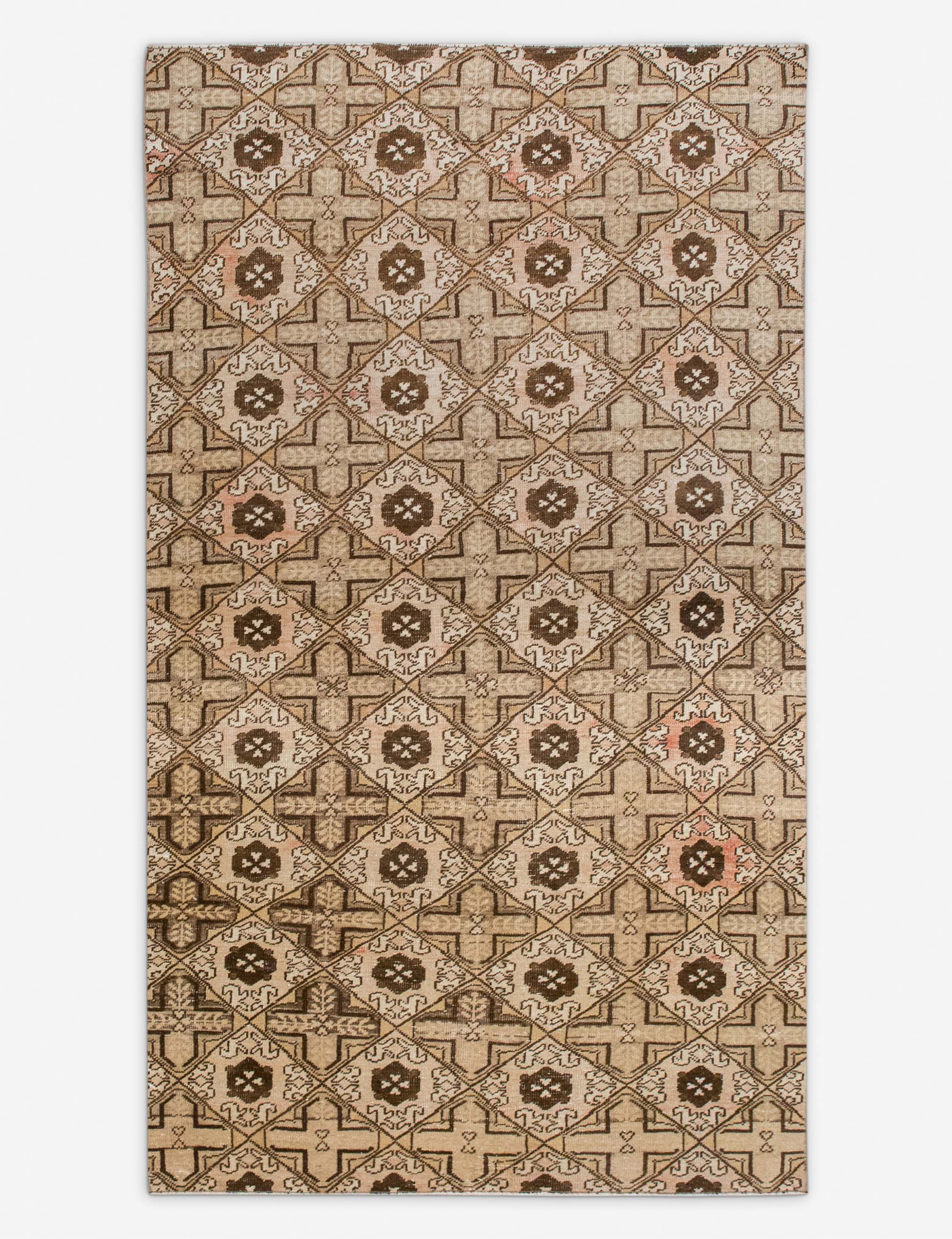 Lulu and Georgia Vintage Turkish Hand-Knotted Wool Rug No. 547, 4'5" x 6'8"