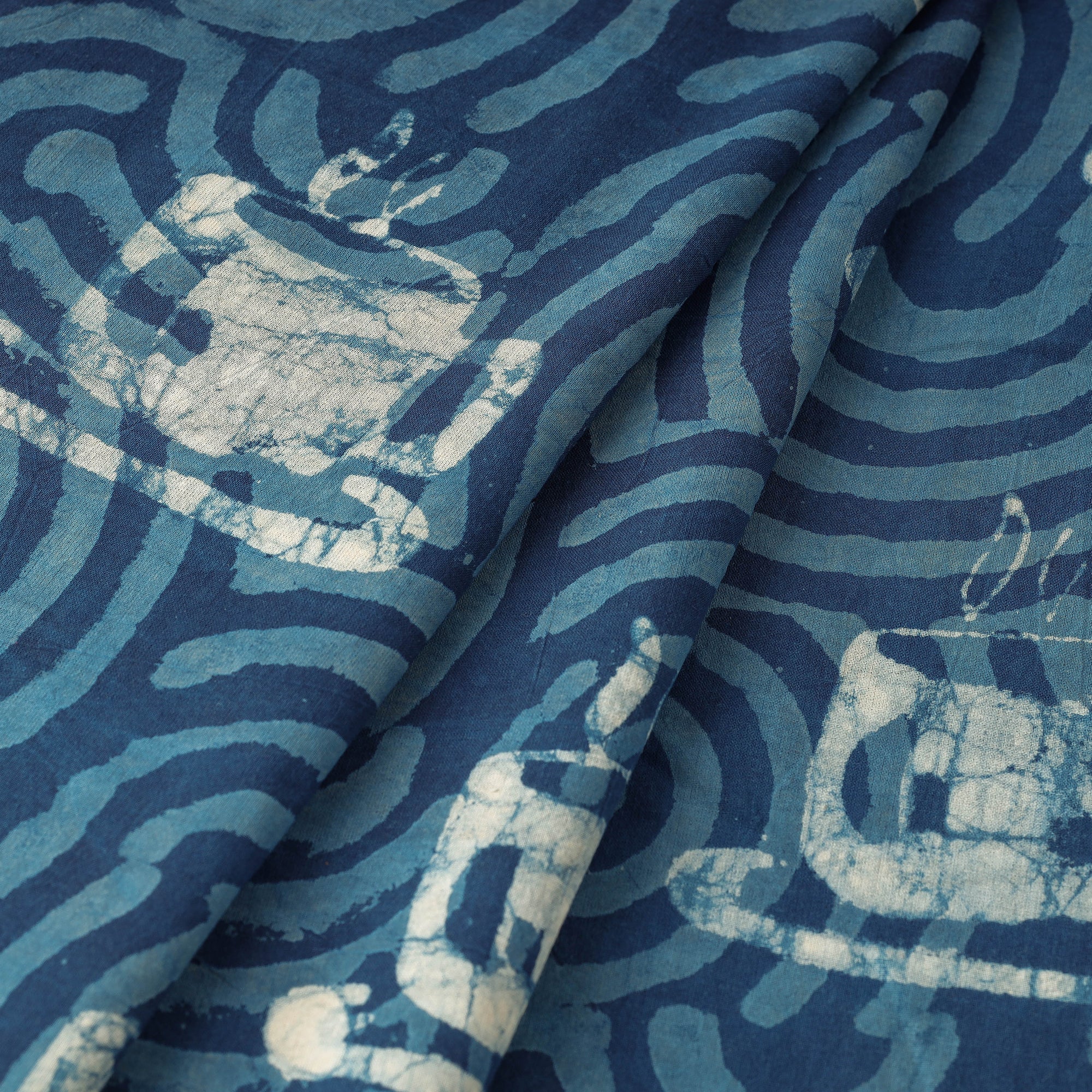 BINDAAS UNLIMITED Blue - Bindaas Block Printed Cotton Natural Dyed Fabric - view 3