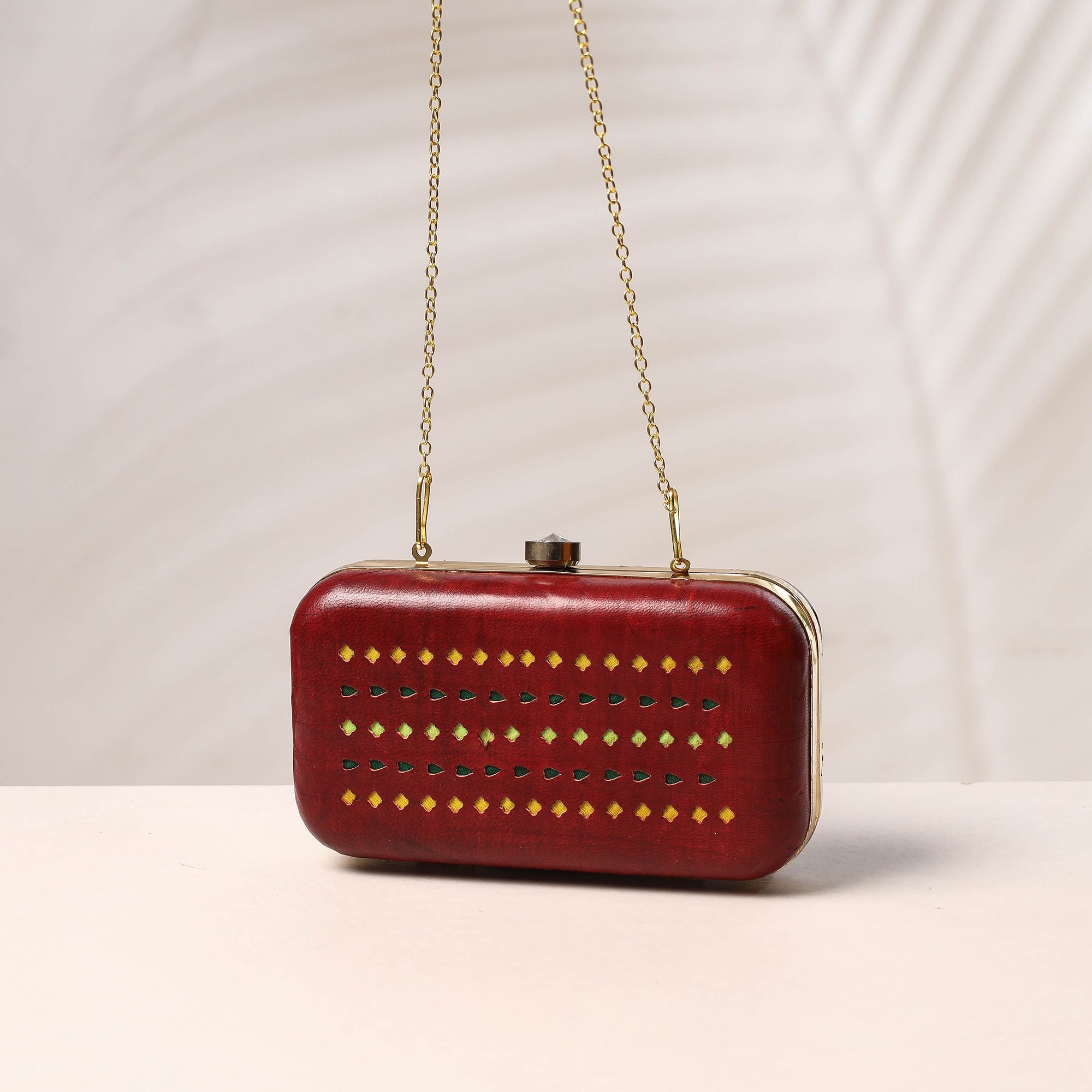 KACHCHH JI CHHAAP Brown - Handcrafted Kutch Leather Clutch / Sling Bag - view 2
