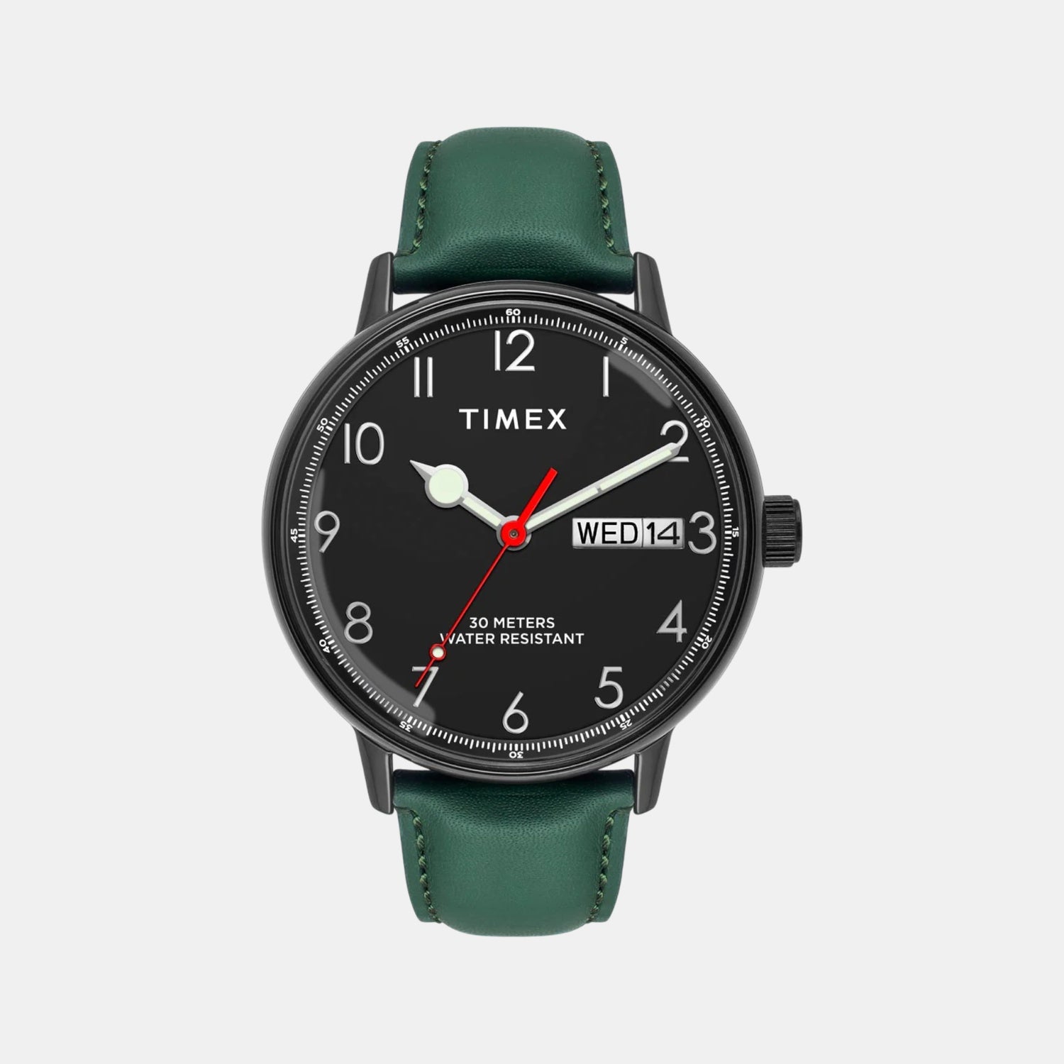 Timex Fashion Men Quartz Black Dial Analog Leather Watch TWEG25402