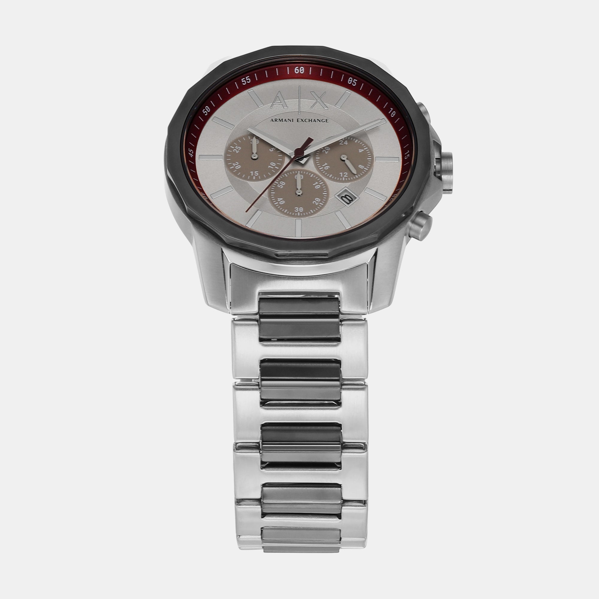 Armani Exchange Banks Men Quartz Silver Dial Chronograph Stainless Steel Watch AX1745 - view 3