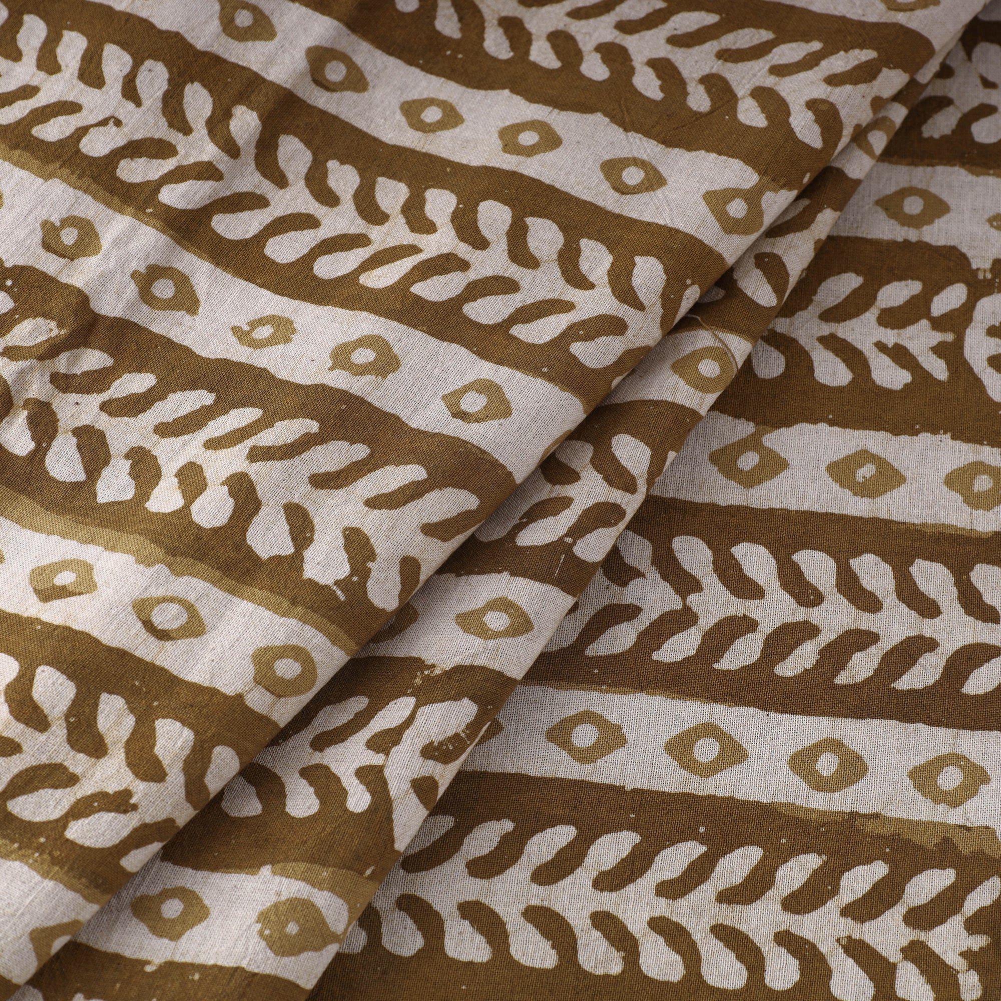 KACHCHH JI CHHAAP Brown - Pure Cotton Kutch Batik Print Fabric 63 - view 2