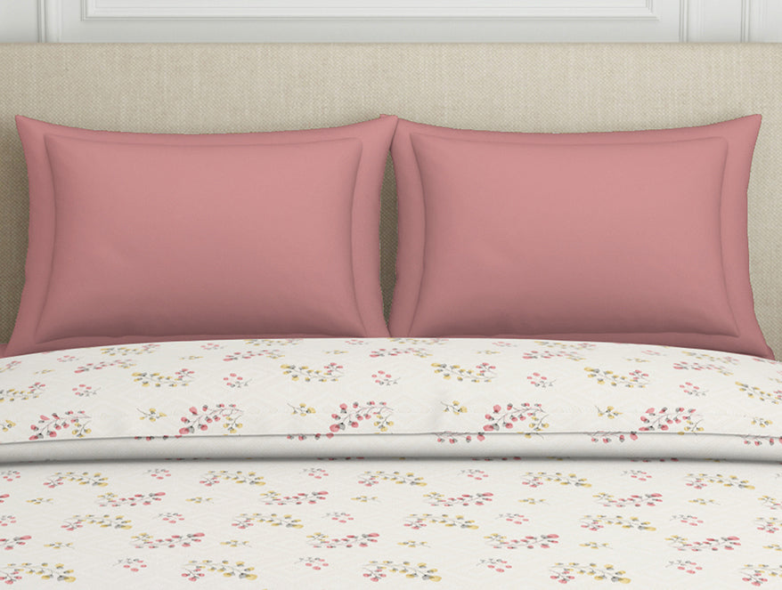 Spaces India Floral Grey Polycotton Quilt Double Harmony - By Welspun - view 4