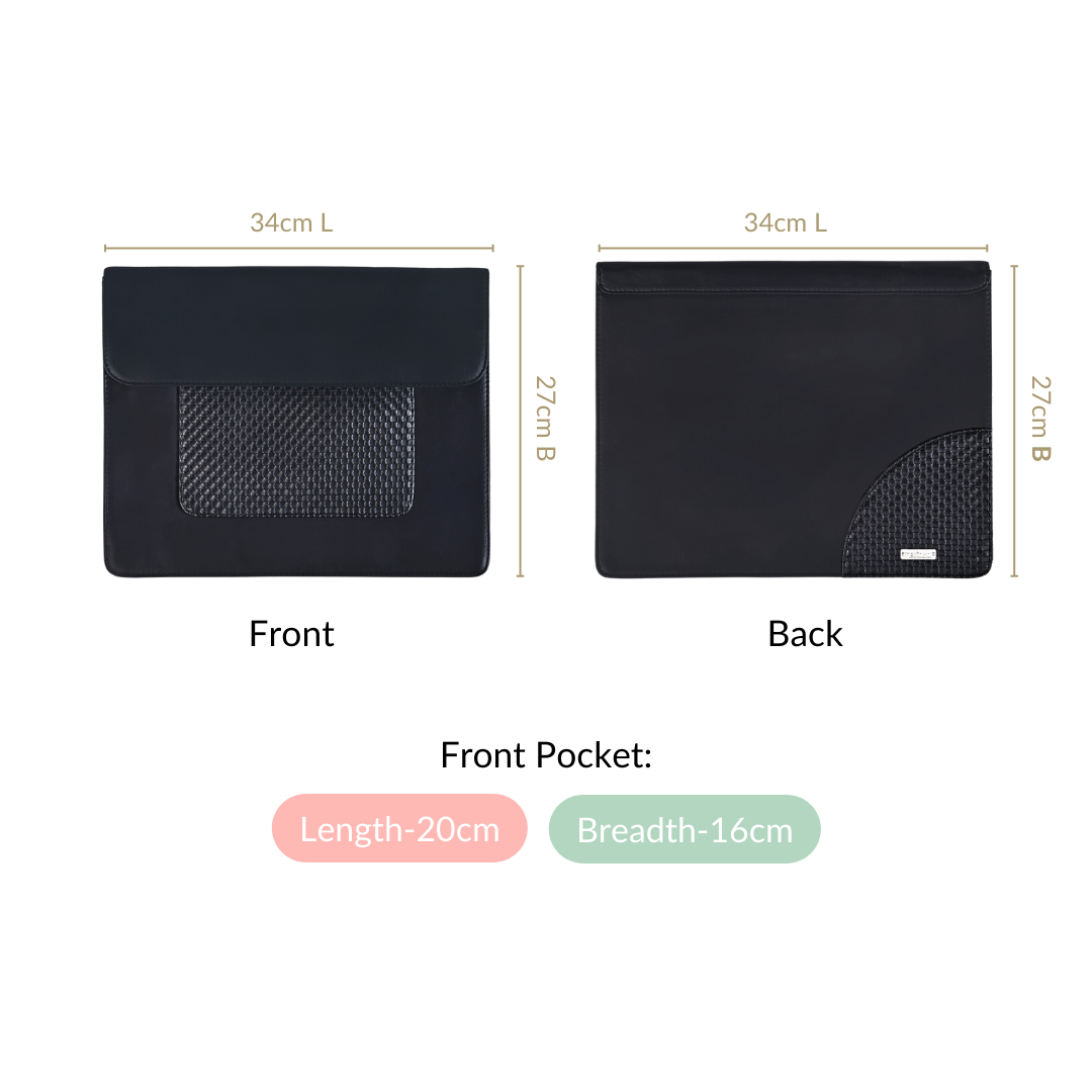 Nestasia Black Multipurpose Office Folder With Zipper Pocket - view 5