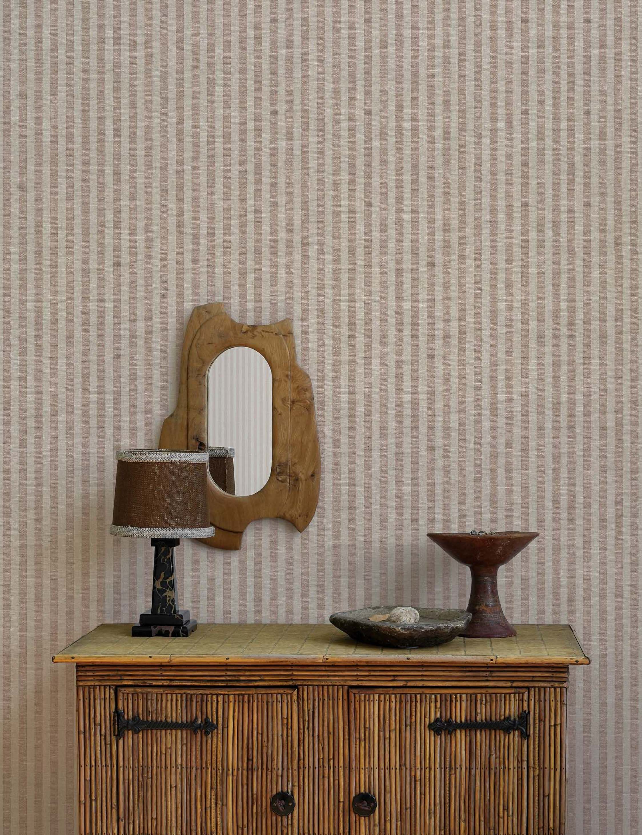 Lulu and Georgia Charles Street Stripe Textured Peel + Stick Wallpaper by Jeremiah Brent - view 2