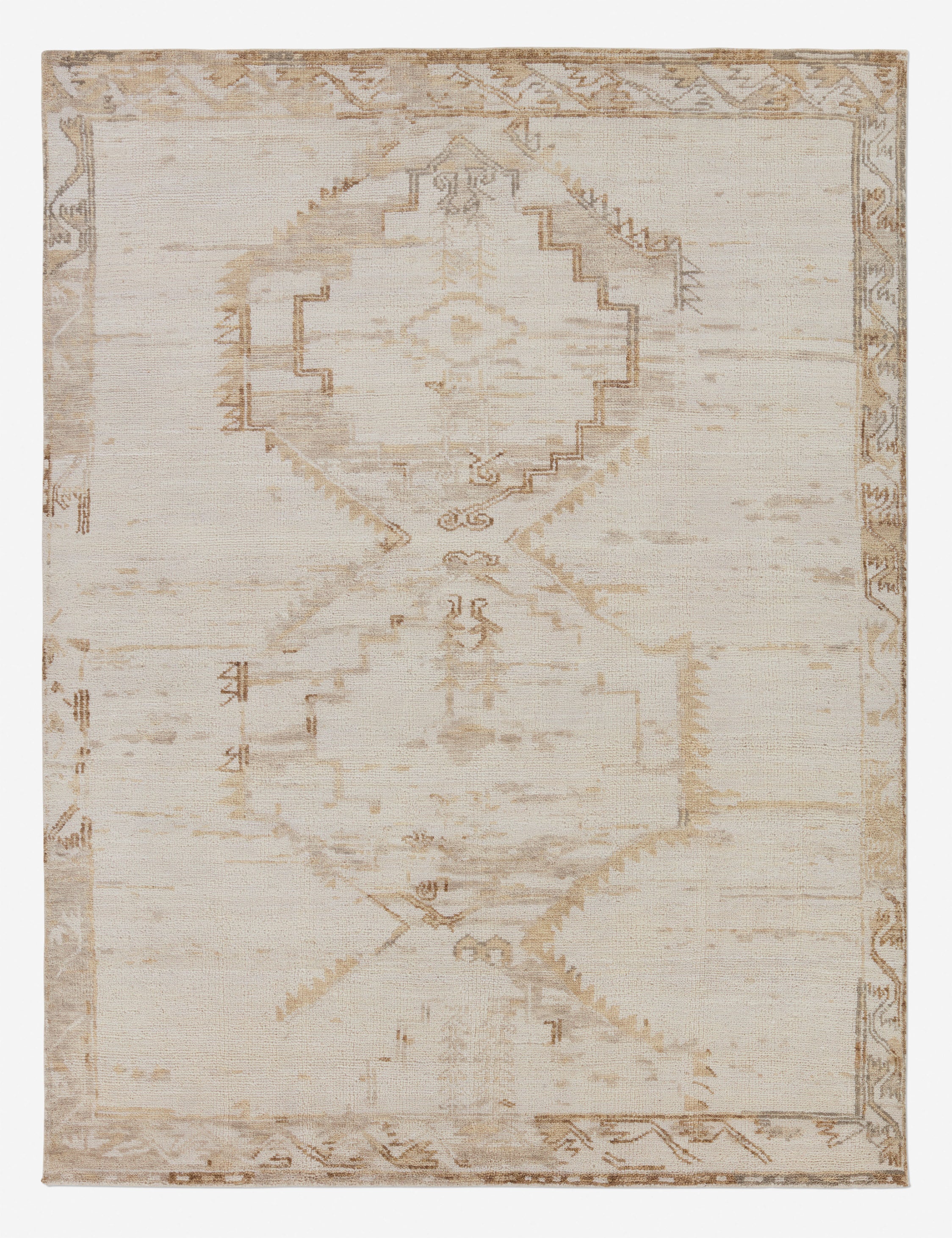 Lulu and Georgia Damla Wool Rug – Beige and Cream