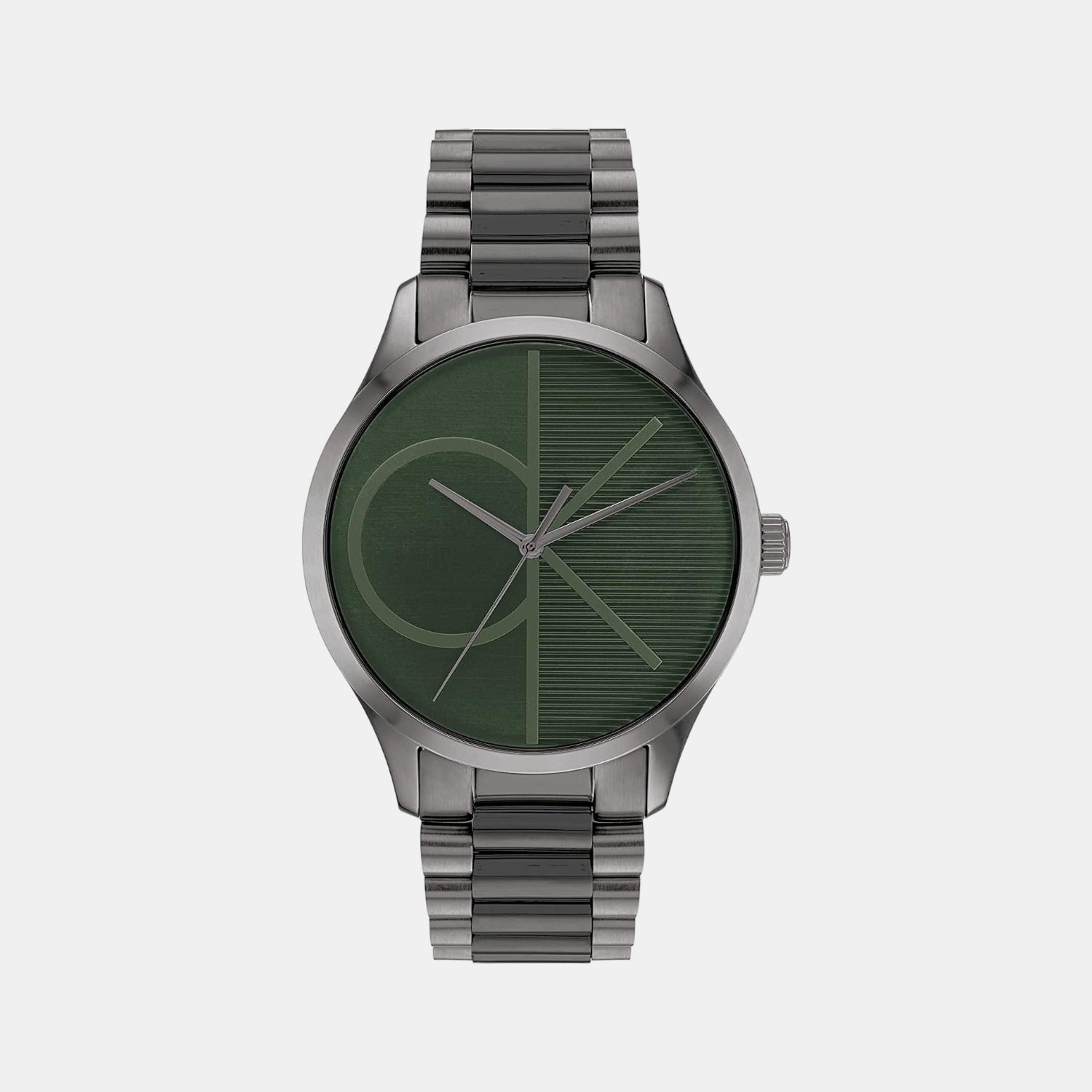 Calvin Klein Ck Iconic Unisex Quartz Green Dial Analog Stainless Steel Watch 25200164
