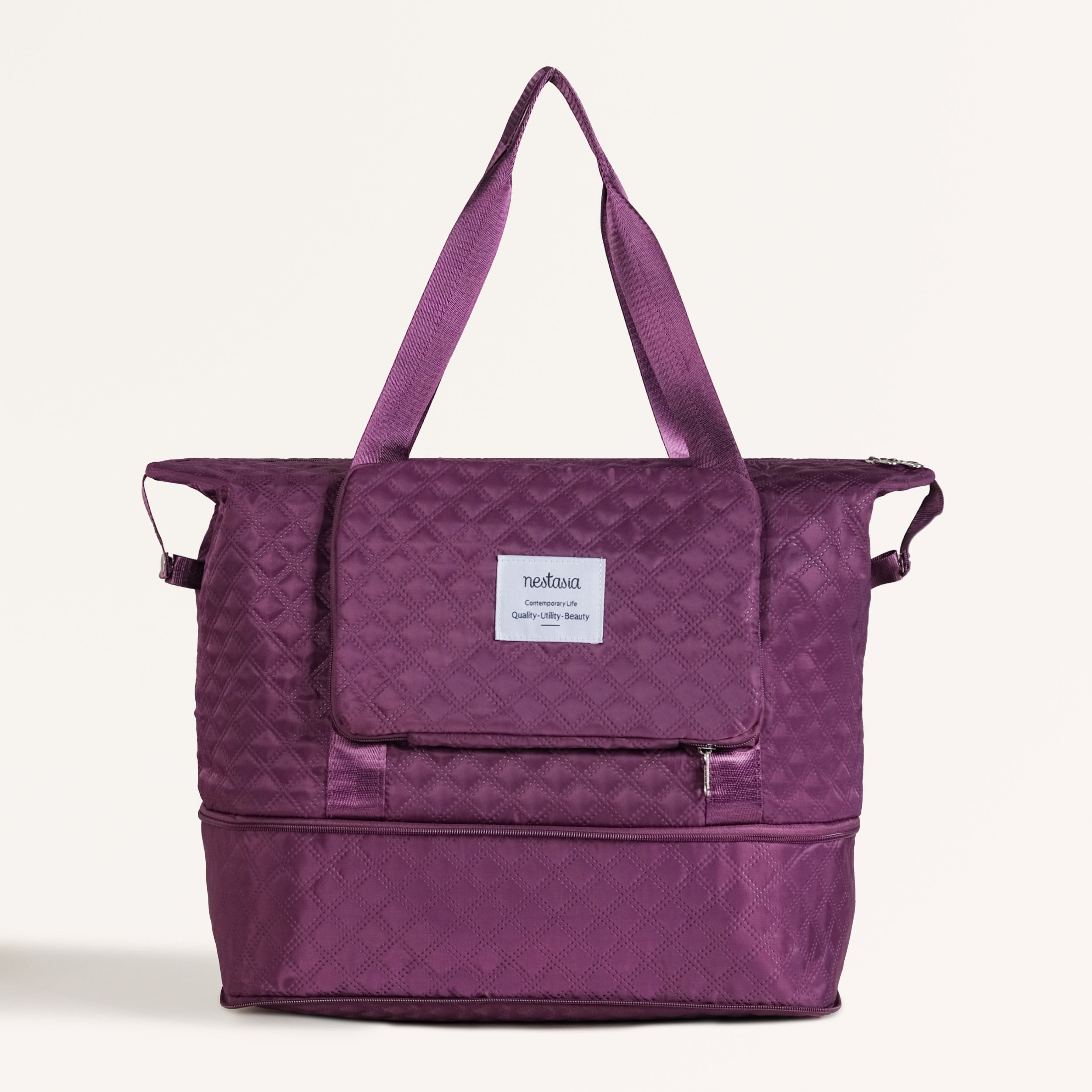 Nestasia Montara Chic Foldable Expandable Travel Bag Wine Magenta