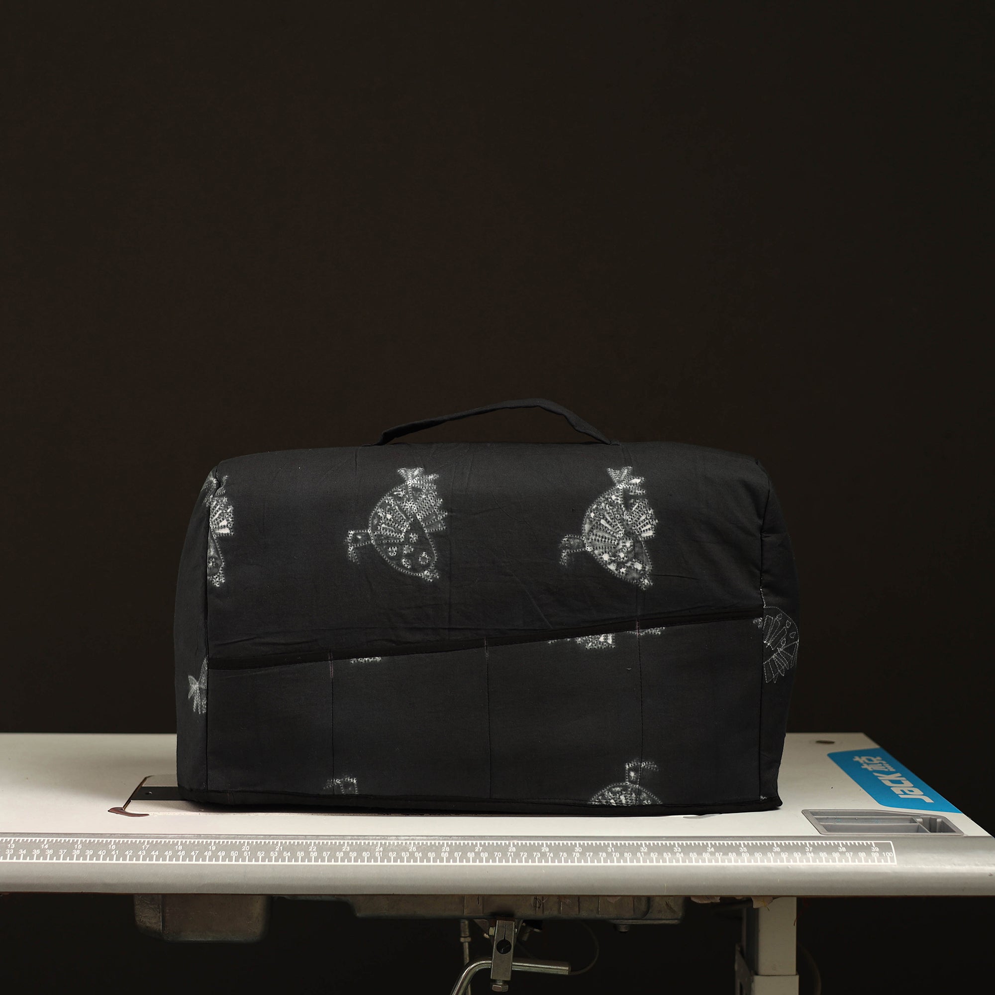 JALPARI Black - Handcrafted Cotton Sewing Machine Cover 23