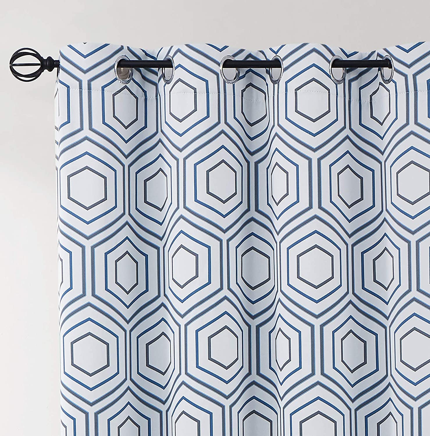 Urban Space -Home Furnishing Store 100% Cotton Curtains for Living Room, Bedroom curtains - Pack of 2 curtains, Hexagon - view 5