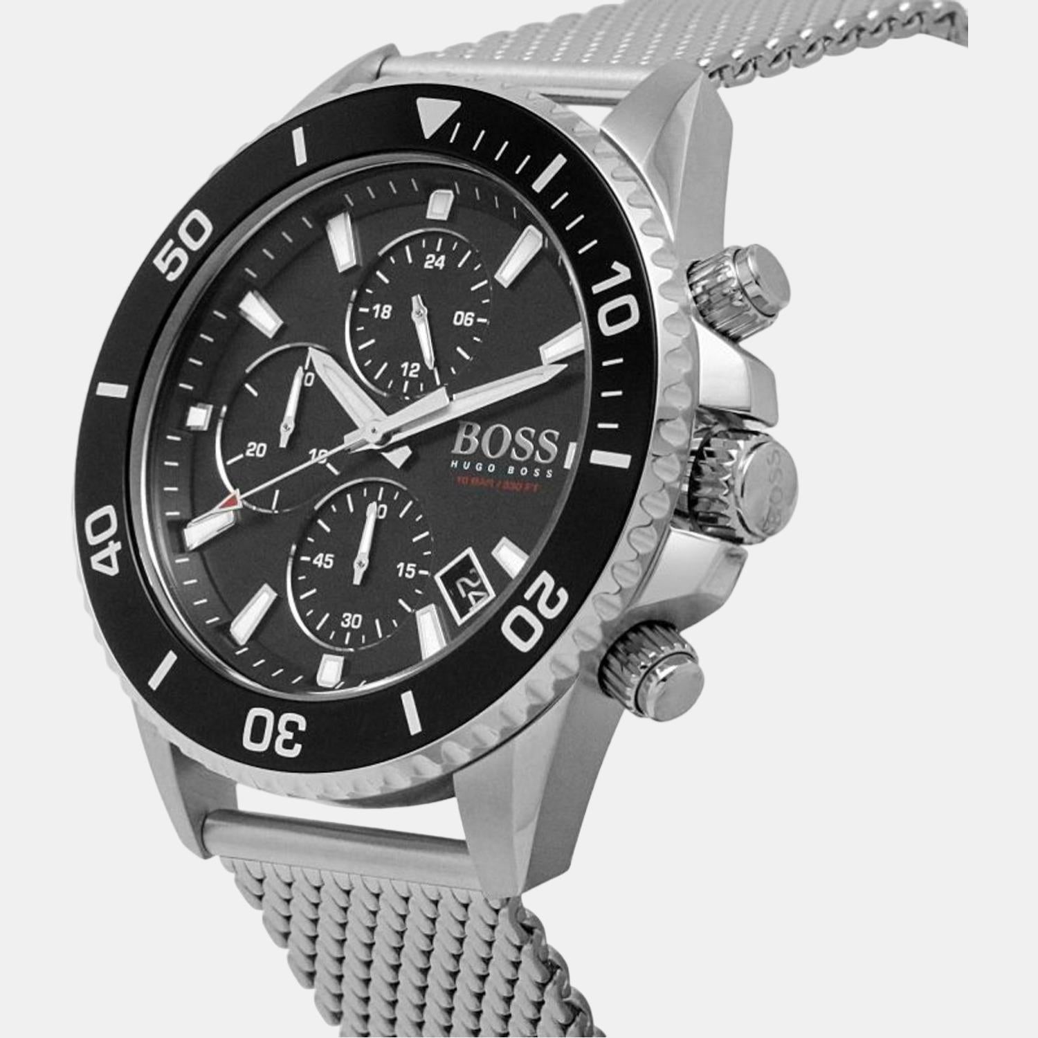 Boss Admiral Men Quartz Black Dial Analog Stainless Steel Watch 1513904 - view 6
