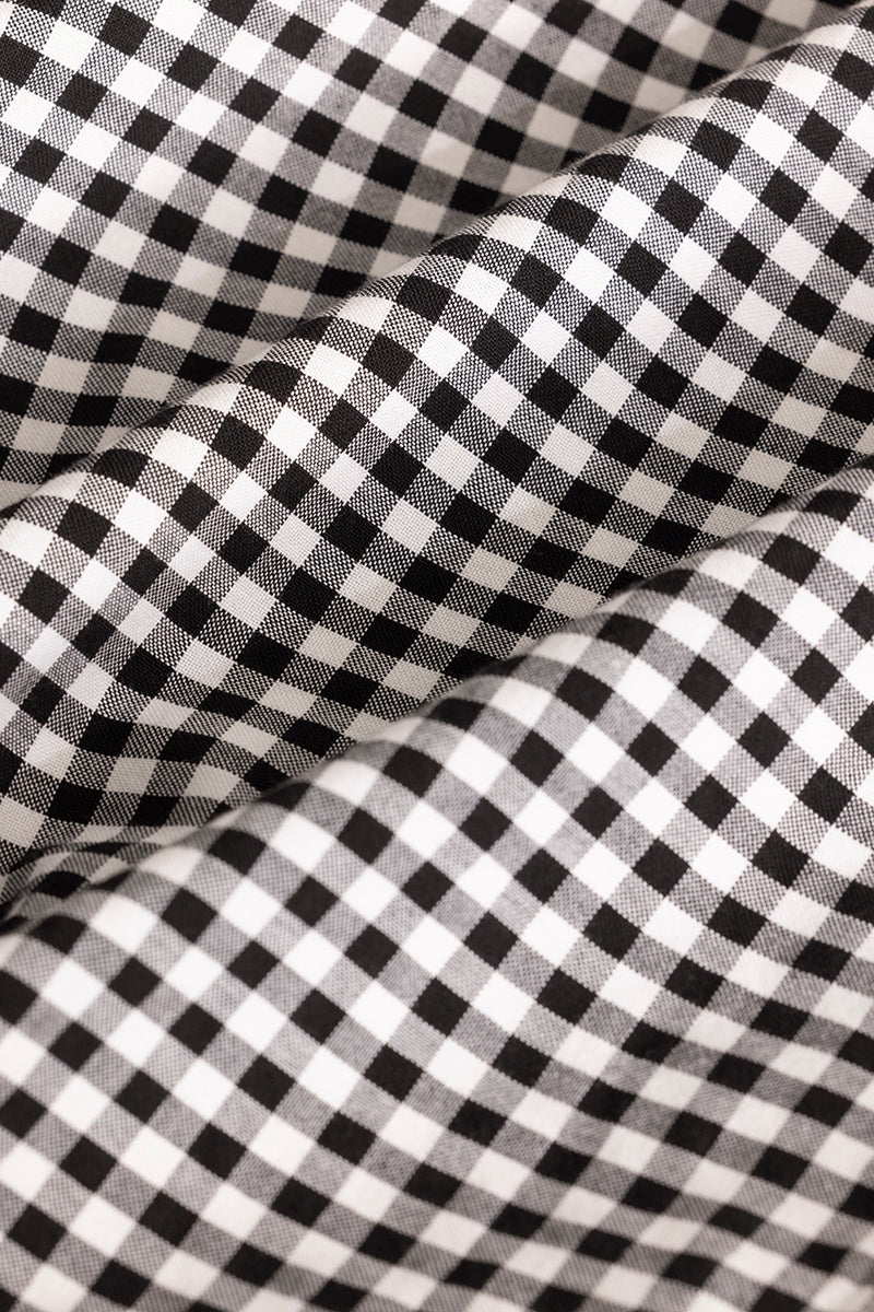 SNITCH Black Oxford Checks Shirt - view 8