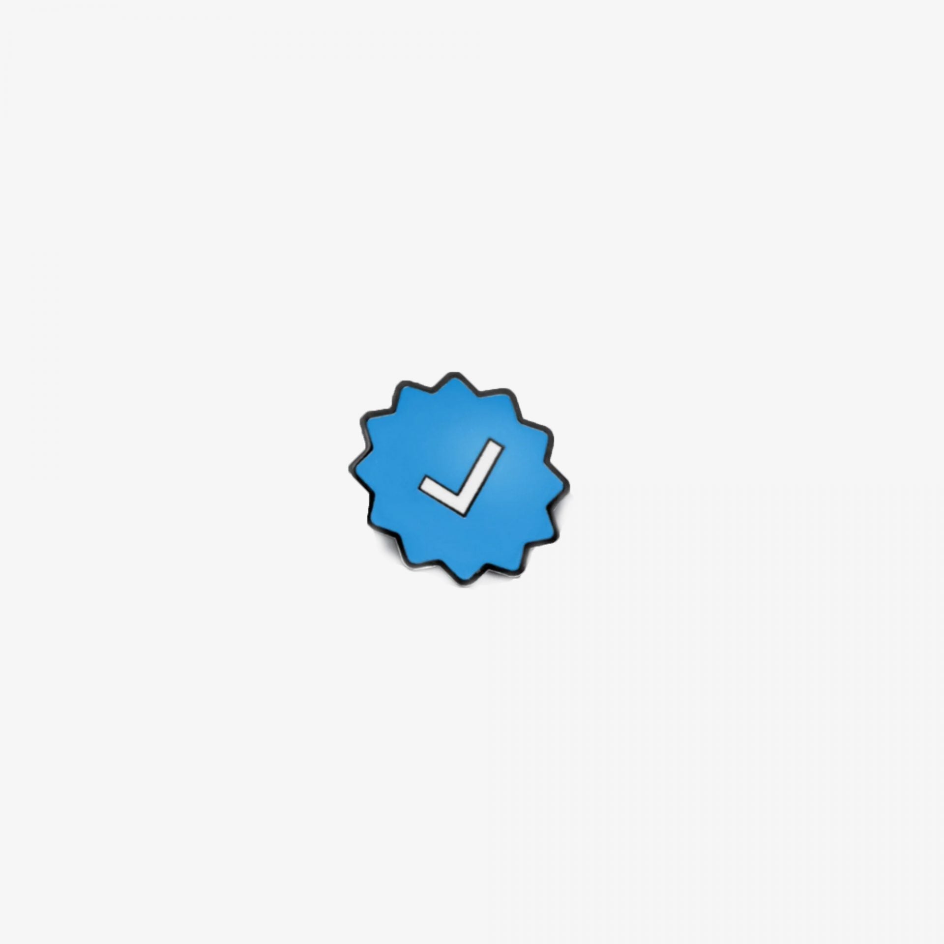 Superplastic | Blue Check Mark Enamel Pin - view 2