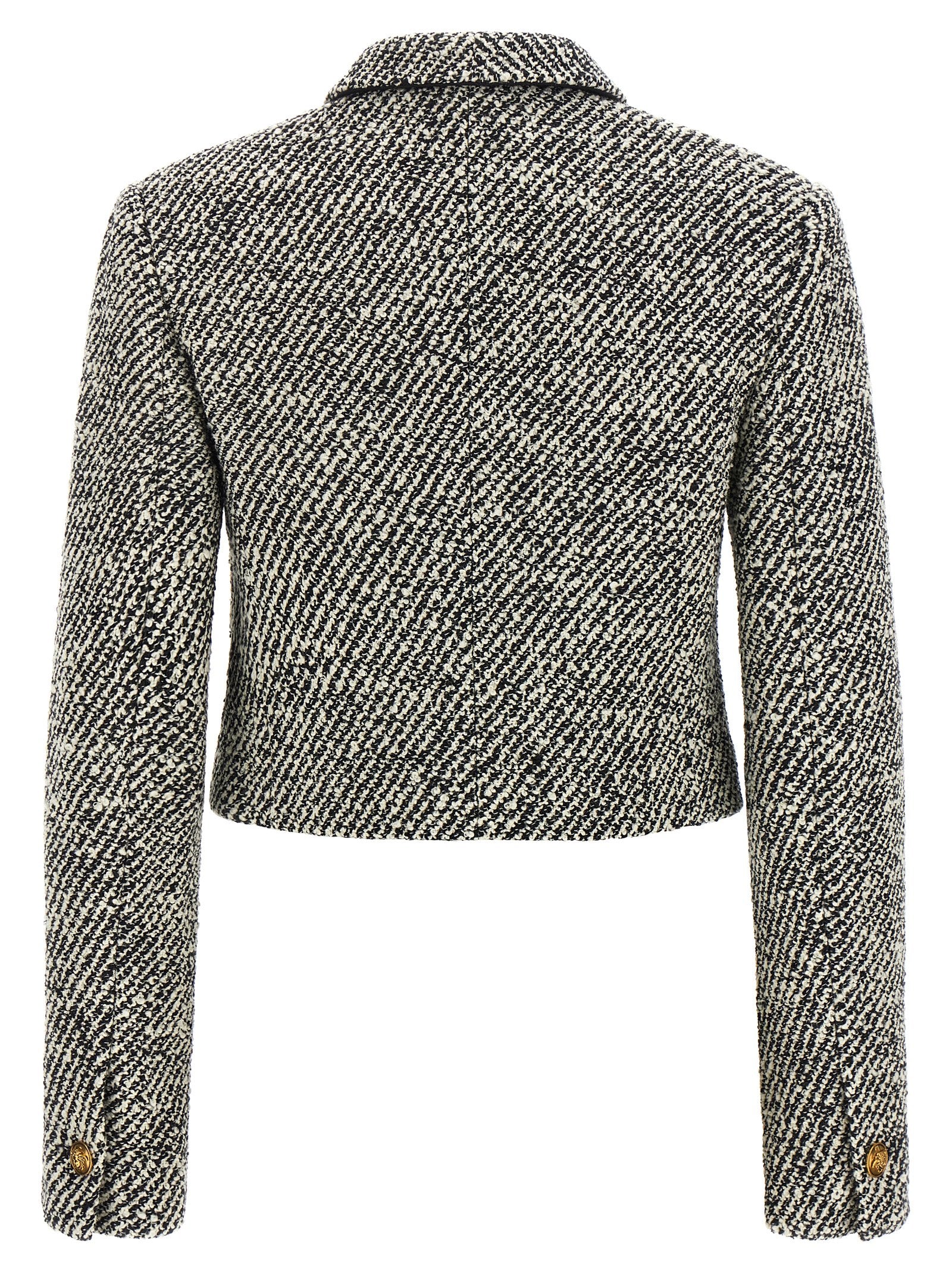 Versace Bouclé Wool Blend Blouson Jacket – 92% virgin wool 8% nylon - view 2