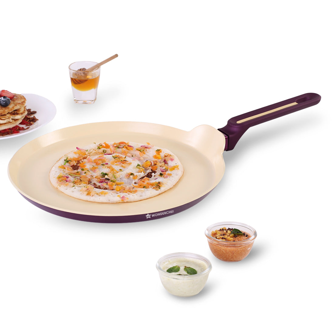 Dosa tawa 28 – Bellagio Dosa Tawa | 28 cm | Non-Stick Ceramic Coating Non-Toxic | Pure Aluminium |by blacktree
