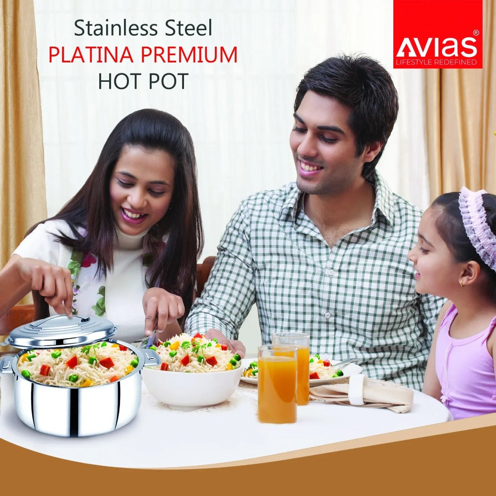AVIAS Platinox (Casserole 1000 ML + Casserole 1500 ML + Kadhai 22 cm) | Silver | Set of 3 Pcs - view 10