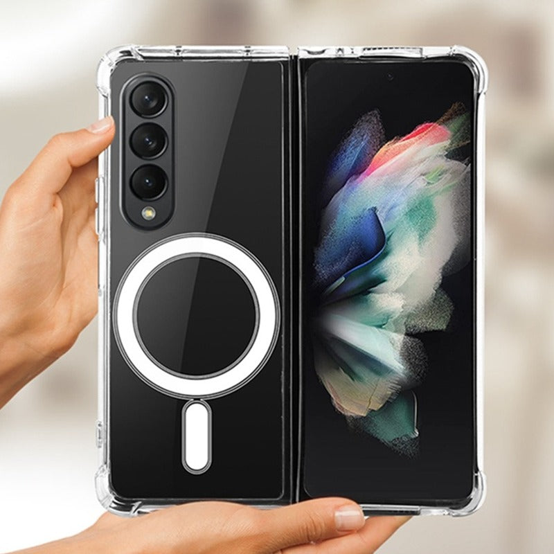 Samsung Galaxy Z Fold4 Anti-Knock TPU Transparent MagSafe Case