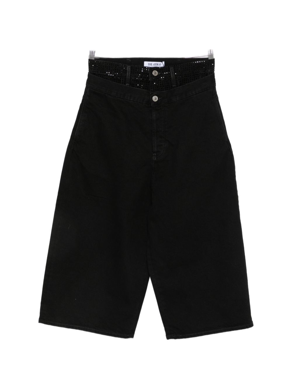 The Attico Denim Cotton Bermuda Shorts – COTTON 100%